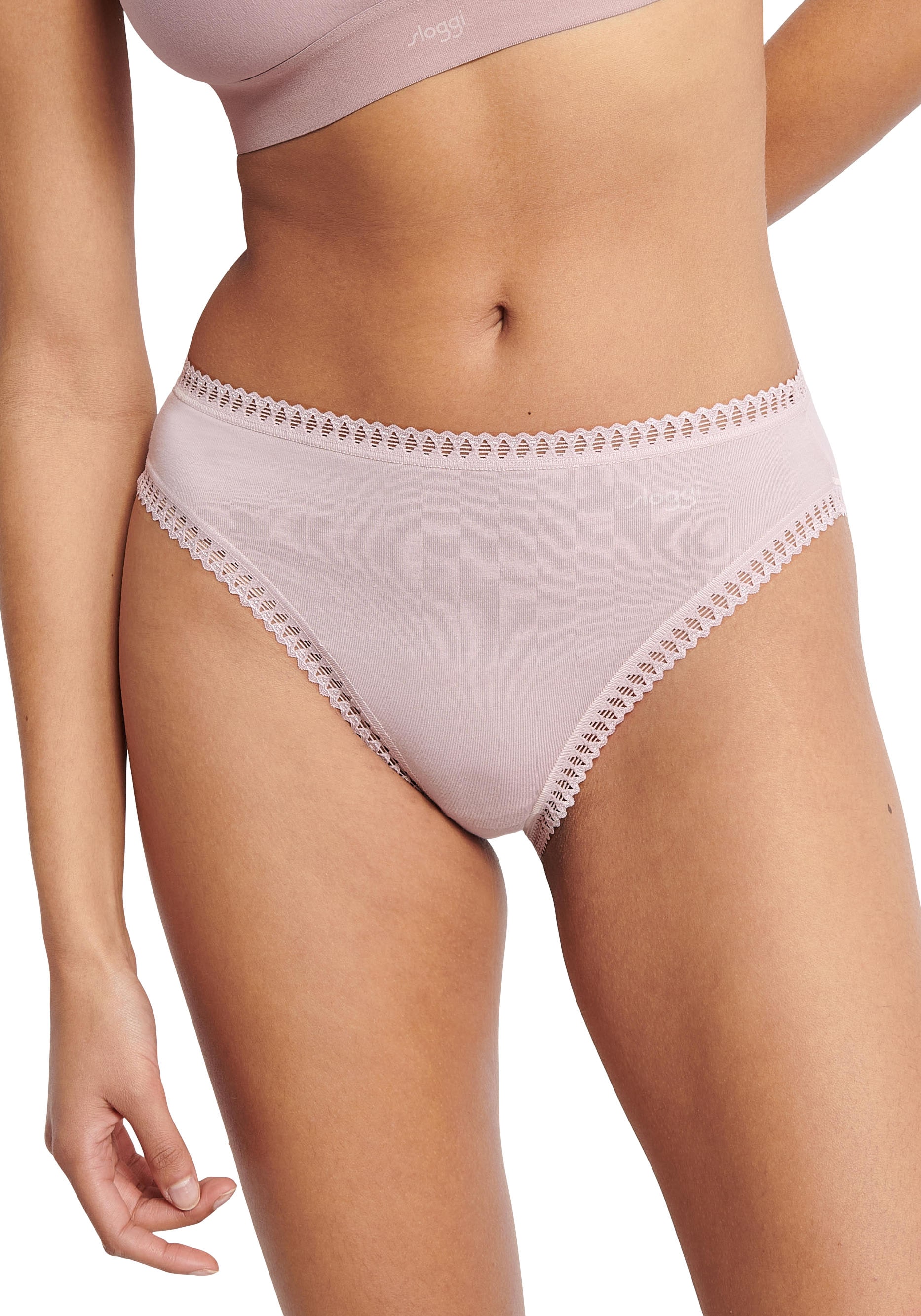 sloggi Slip »GO Crush High leg C3P«, (3er Pack), mit Spitzendetails