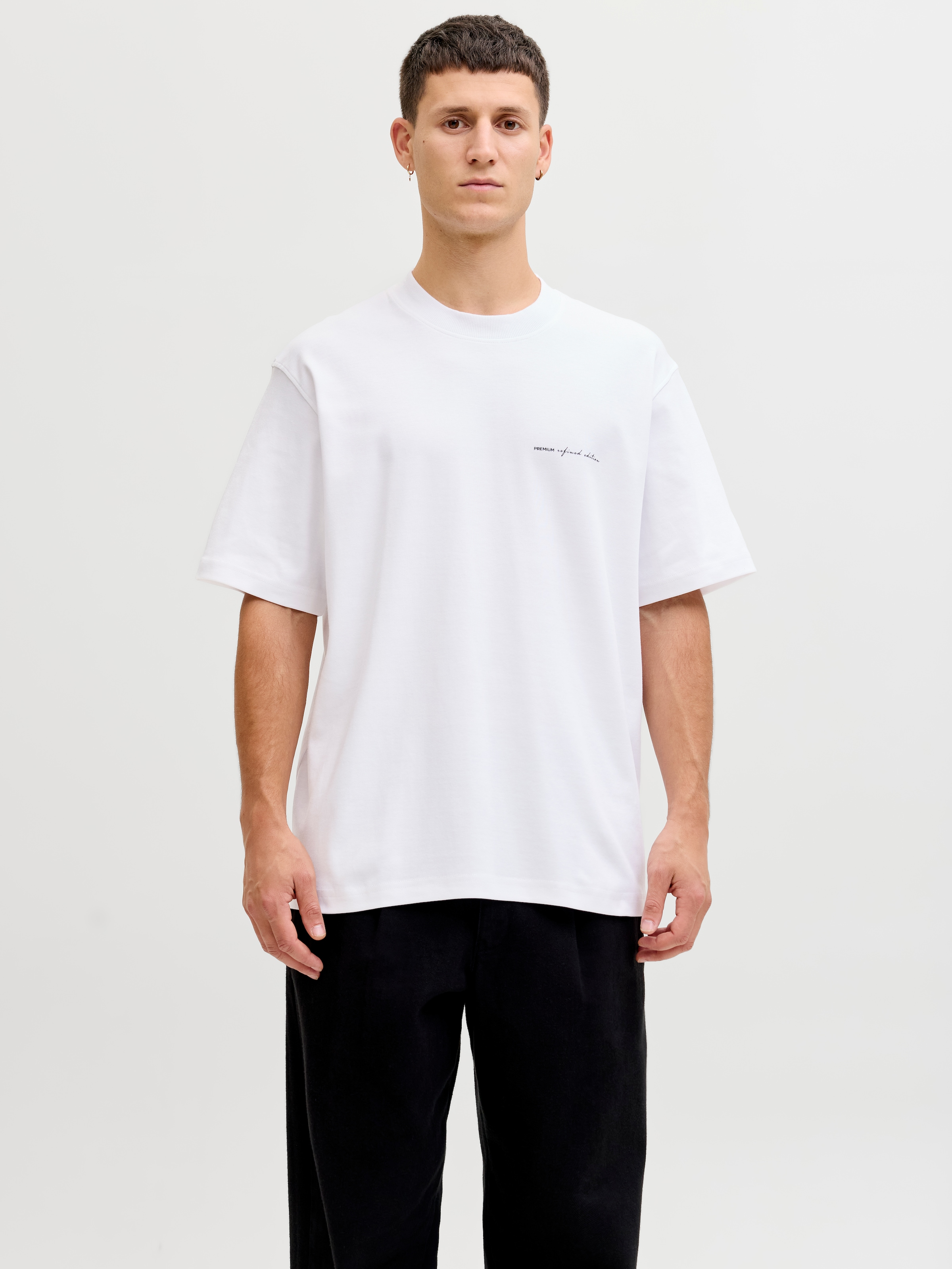 Jack & Jones "JPRBLAOWEN SS BRANDING TEE SN" Baumwollmischung, relaxed fit