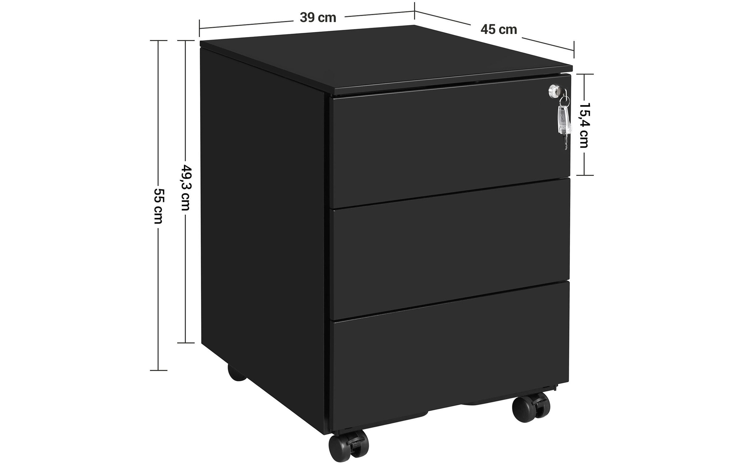 SONGMICS Rollcontainer »Schwarz«
