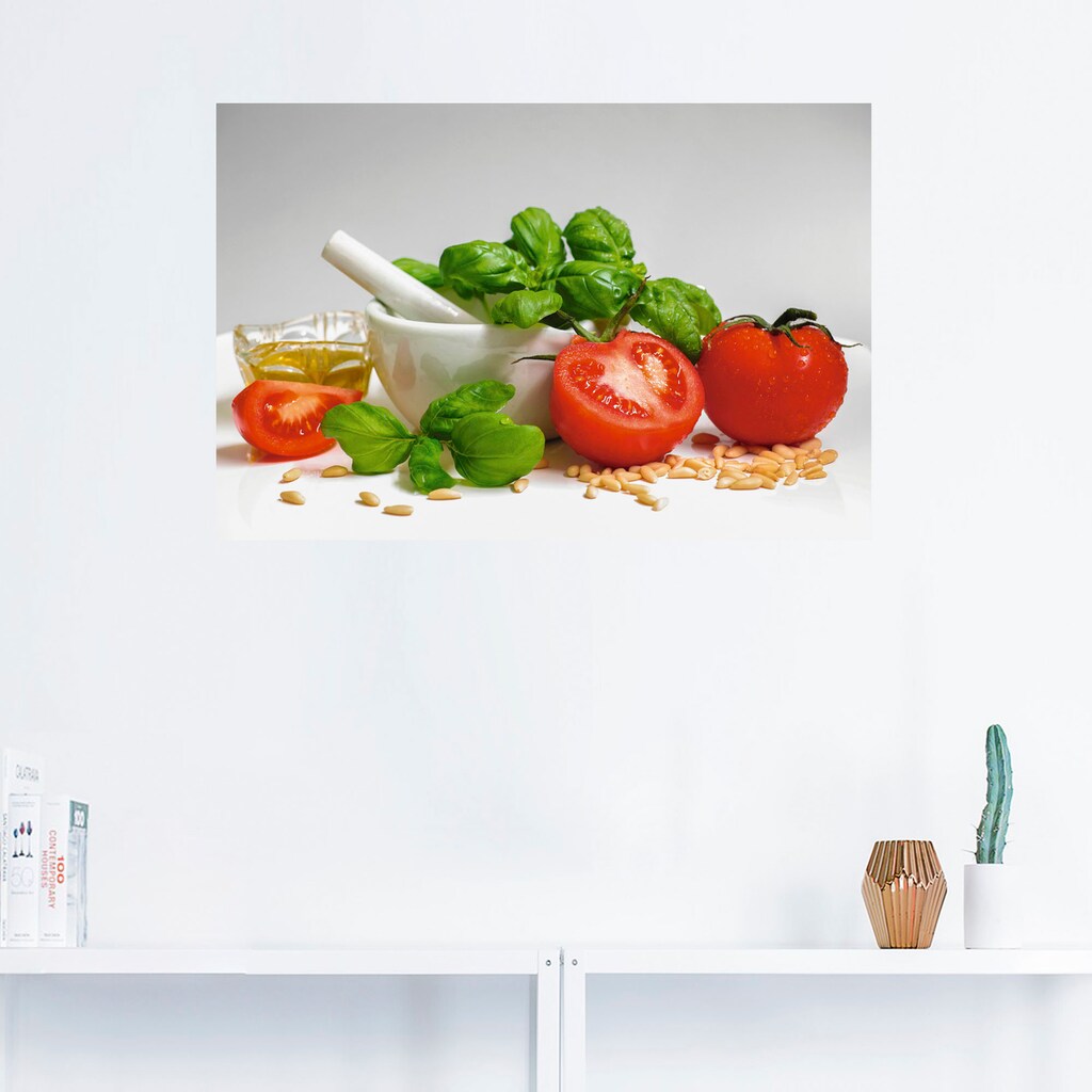 Artland Wandbild »Bereit für Pesto«, Lebensmittel, (1 St.)