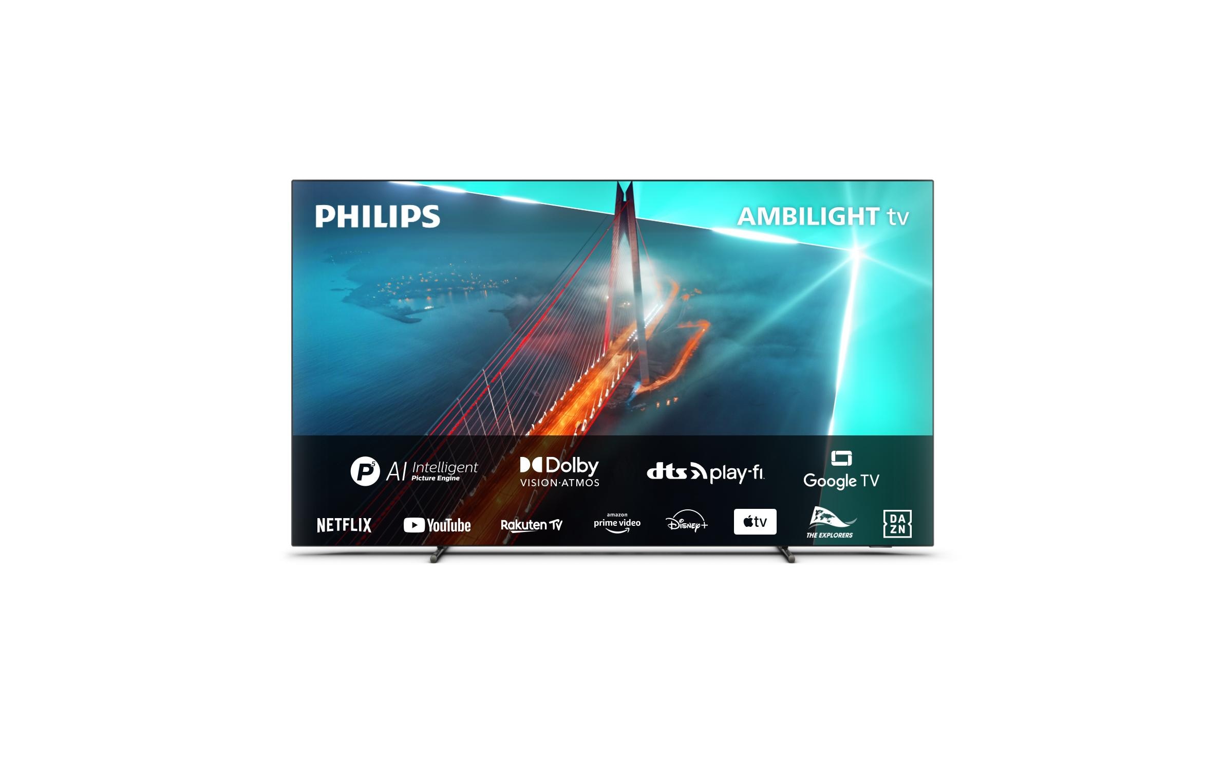 Philips OLED-Fernseher »55OLED708/12 55 3840 x 2160 (Ultra HD 4K), OLED«, 139 cm/55 Zoll, 4K Ultra HD, Google TV
