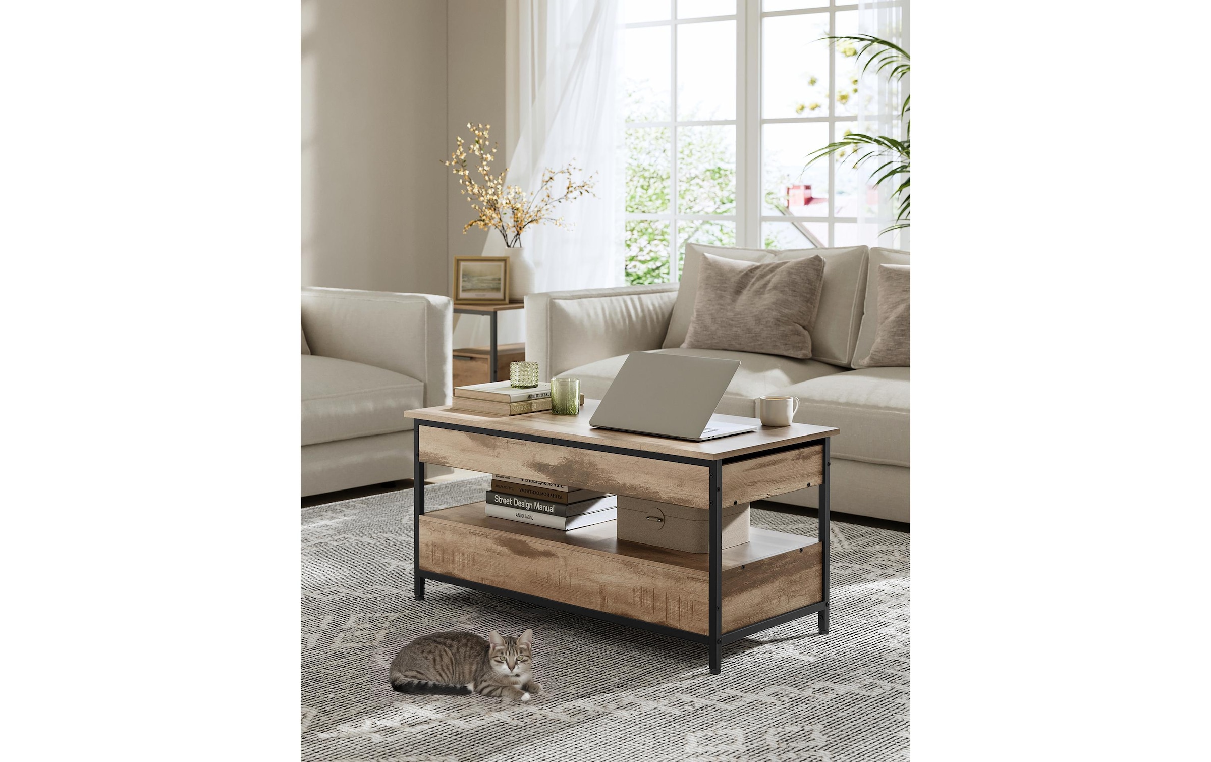 VASAGLE Couchtisch »100 x 48 cm/63 cm«
