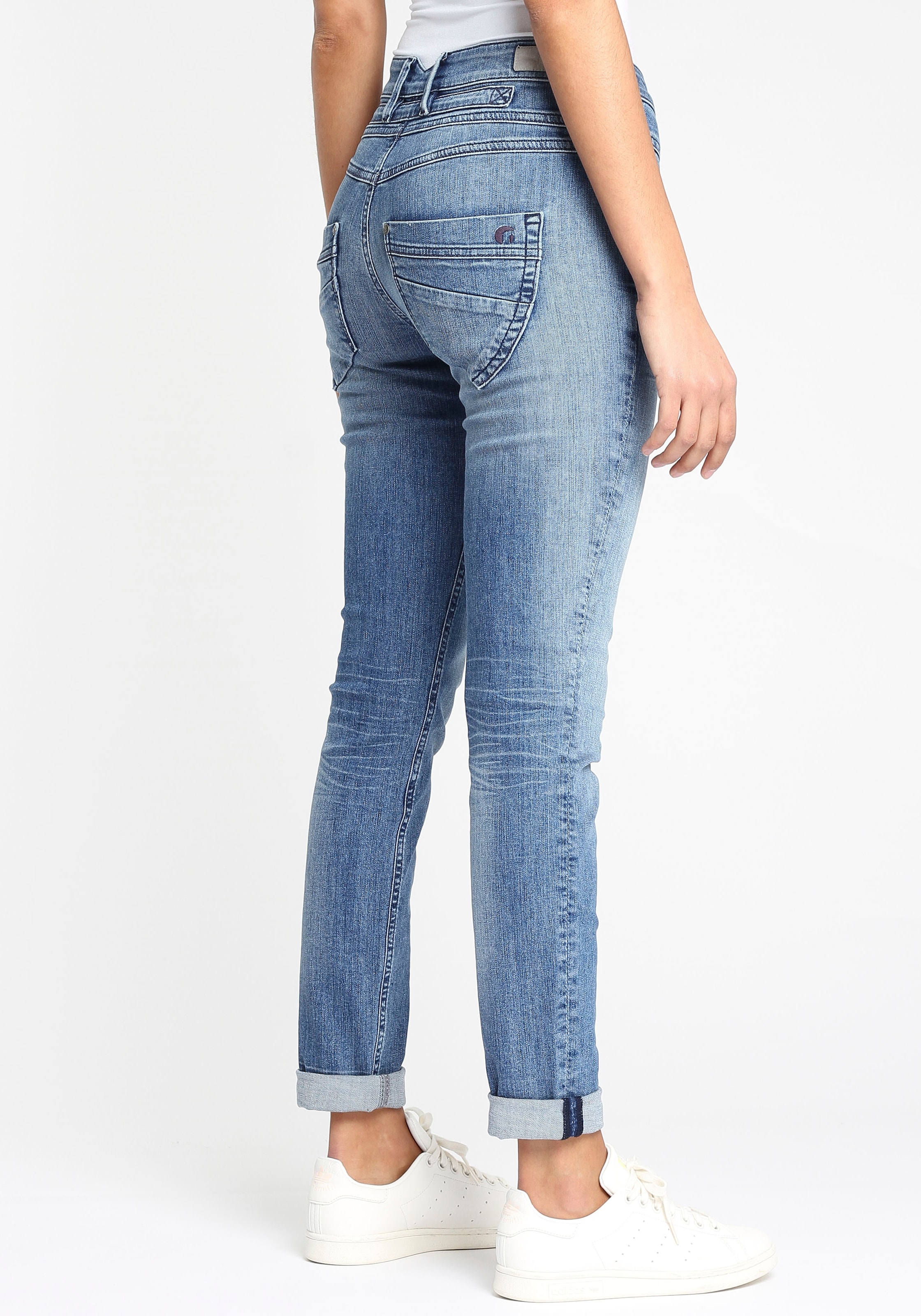 GANG Skinny-fit-Jeans »94Medina«, mit stylischer halb offener Knopfleiste  online shoppen bei Jelmoli-Versand Schweiz