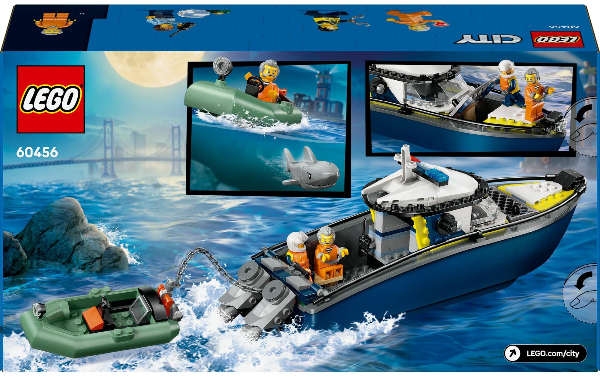 LEGO® Spielbausteine »City Verfolgungsjagd im Polizeiboot 60456«, (264 St.)