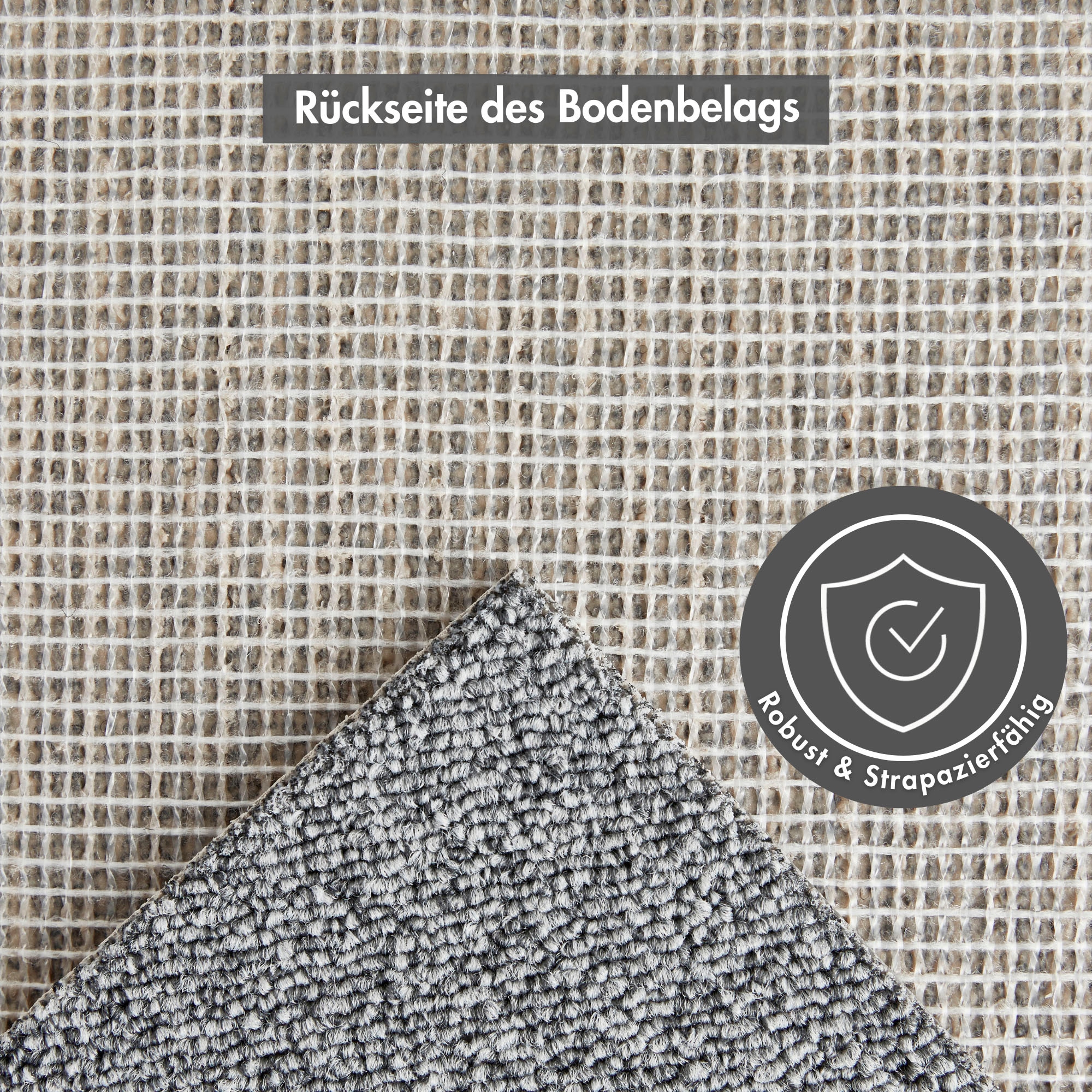 Andiamo Teppichboden »Matz, Schlinge, Made in Belgium«, rechteckig, 6 mm Höhe, meliert, Breite 400 cm oder 500 cm, strapazierfähig & pflegeleicht