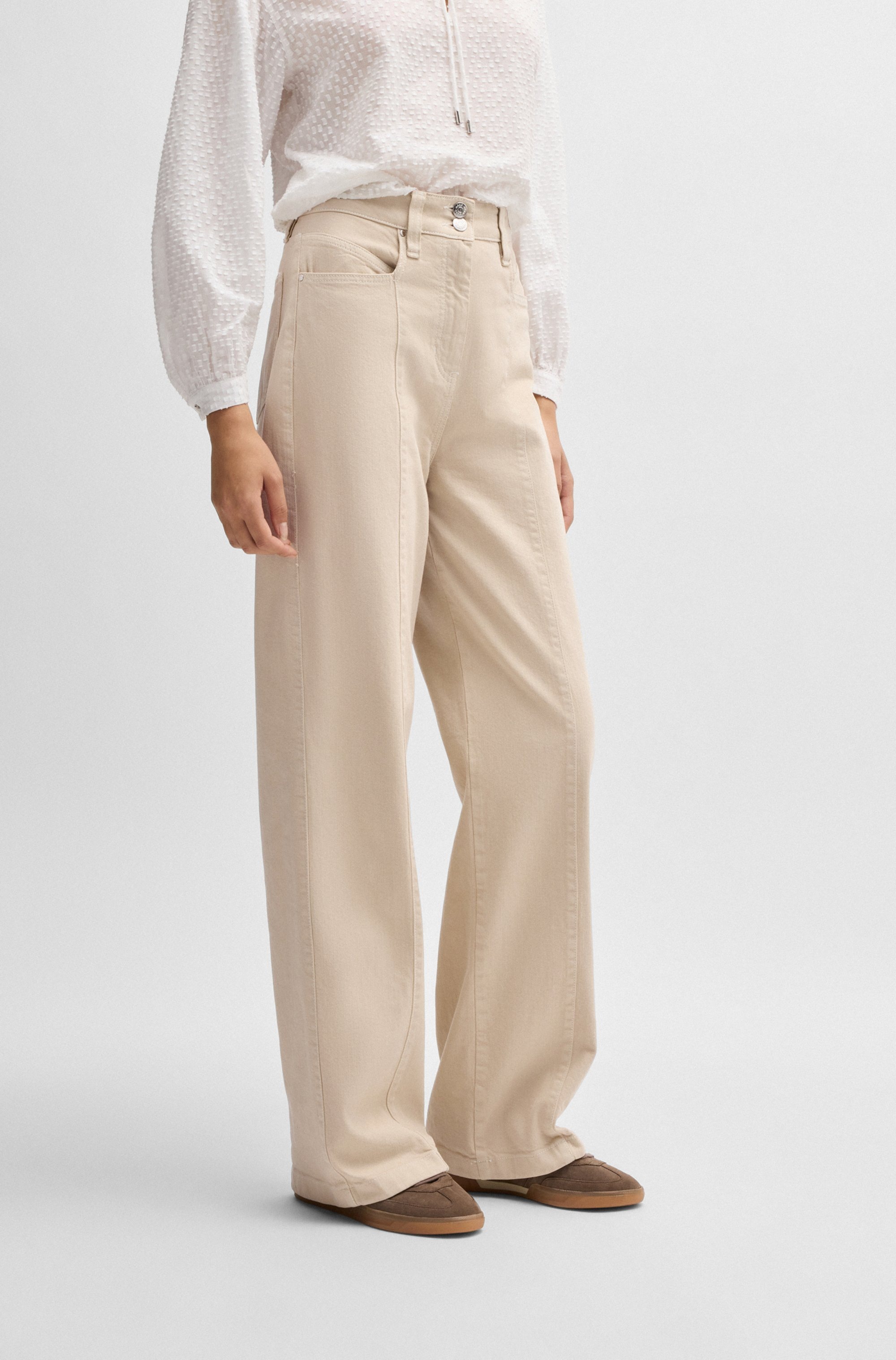 BOSS ORANGE Webhose »Tolala-D Premium Damenmode« Twill Qualität, Ziernähte