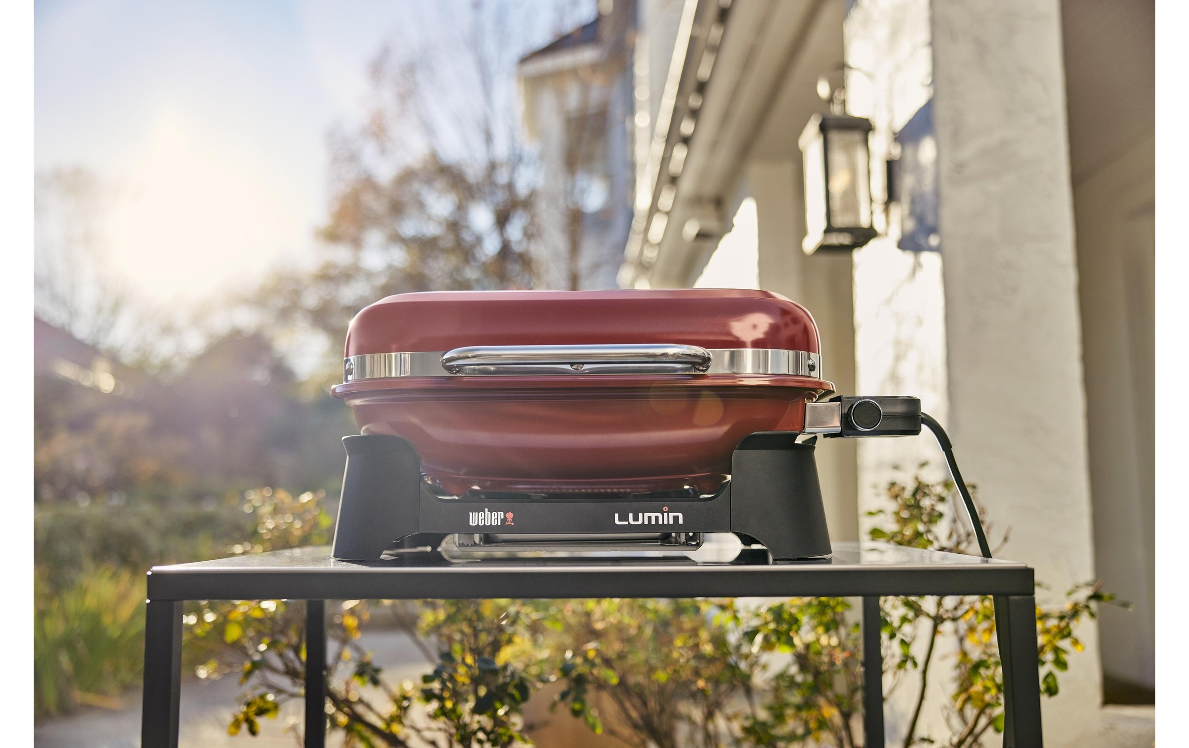 Weber Elektro-Standgrill »Lumin, Rot«, 2200 W
