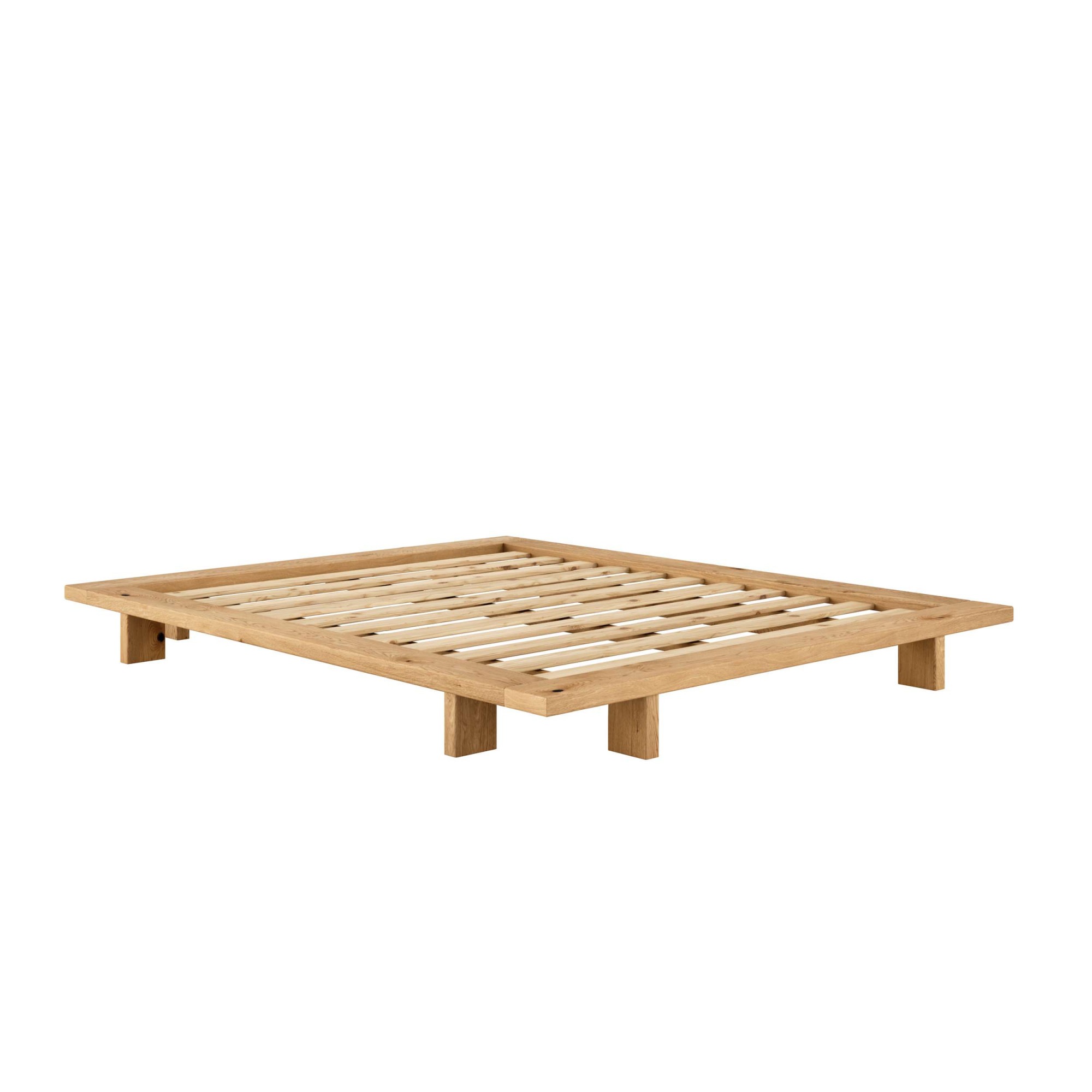 Karup Design Bettgestell "JAPAN BED Futonbett aus FSCzertifiziertem Massivholz, Eiche, bequem" Erhältlich für Matratzen Breite 90, 120, 140, 160 oder 180 cm, zeitlos, inkl. Lattenrost, ohne Matratze, Made in Europa