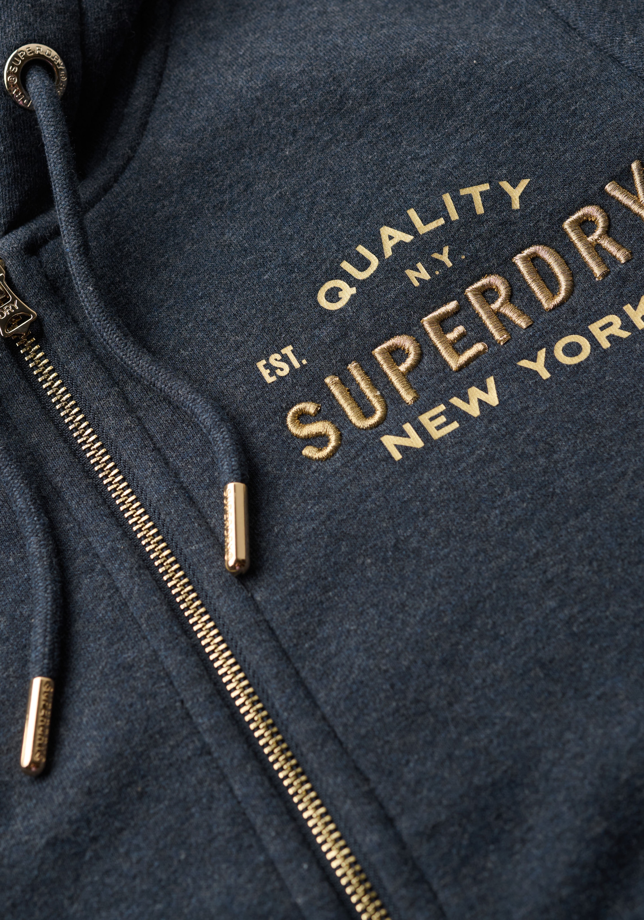 Superdry Sweatjacke »SU-Luxe Metallic Logo Ziphood«