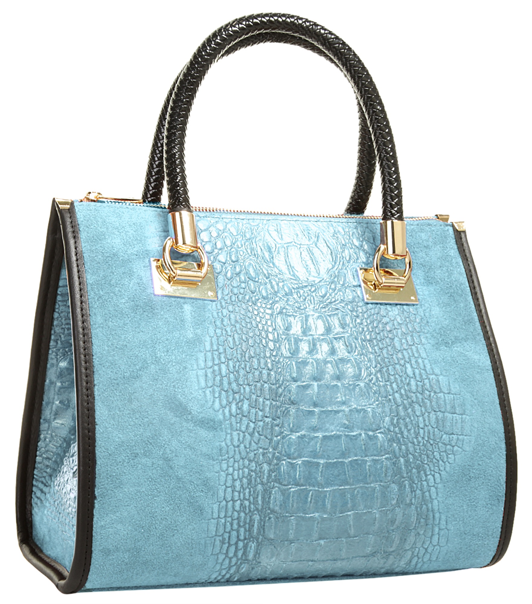 Cluty Henkeltasche, echt Leder, Made in Italy