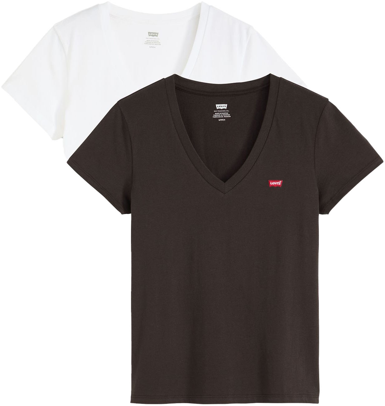 Levi's® T-Shirt »VNECK TEE 2 PACK« Packung, 2 Stk.