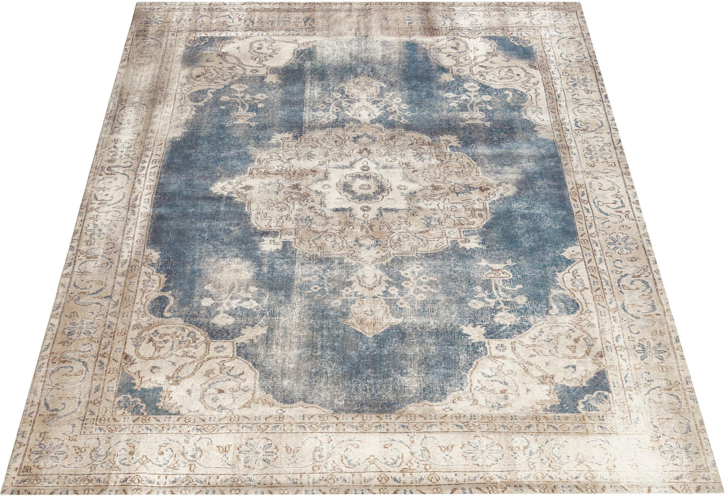 my home Teppich »Rayan«, rechteckig, 9 mm Höhe, Orient-Design, Vintage, Kurzflor, Teppich mit Bordüre