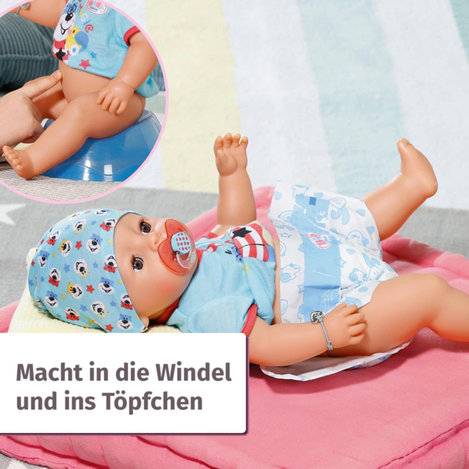 Baby Born Babypuppe »Magic Boy, 43 cm«, (Set, 13 tlg.), mit 10 lebensechten Funktionen