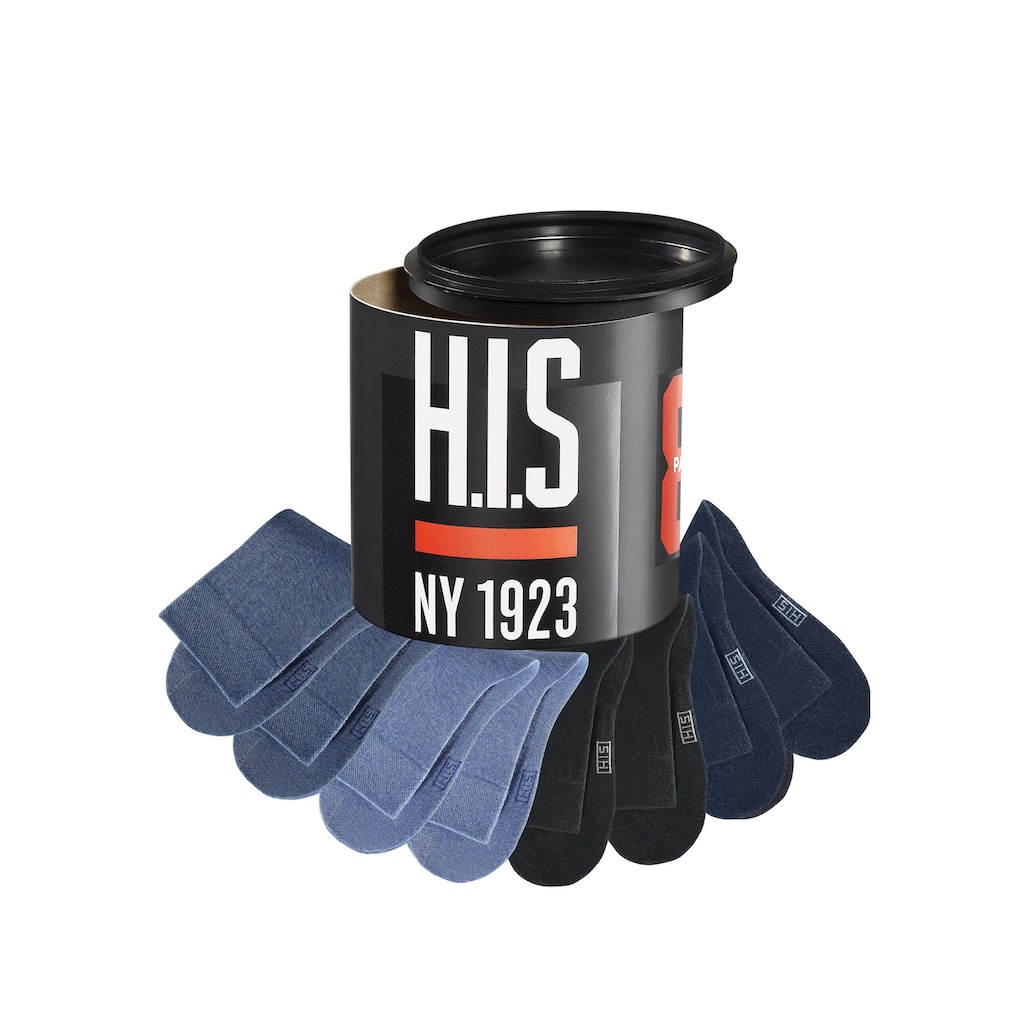 H.I.S Socken, (Dose, 8 Paar)