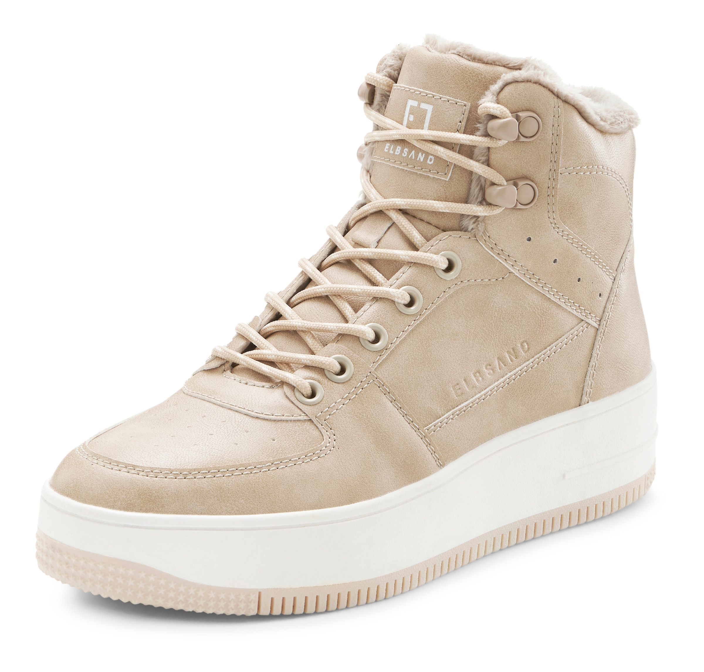 Elbsand Sneaker, mit kuscheligem Warmfutter, Freizeitschuh, Halbschuh, High Top Sneaker