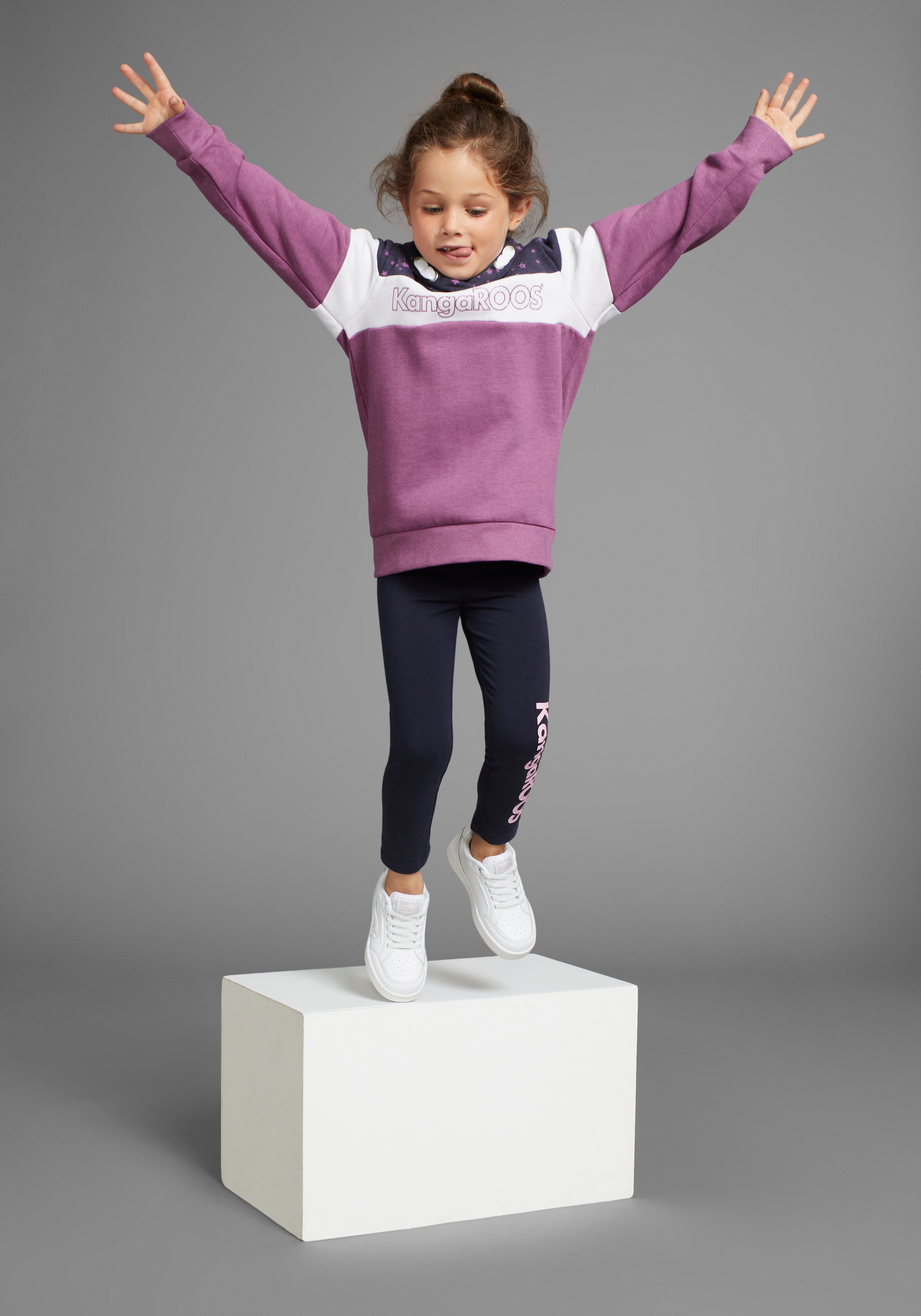 KangaROOS Kapuzensweatshirt »Colorblocking«, für kleine Mädchen