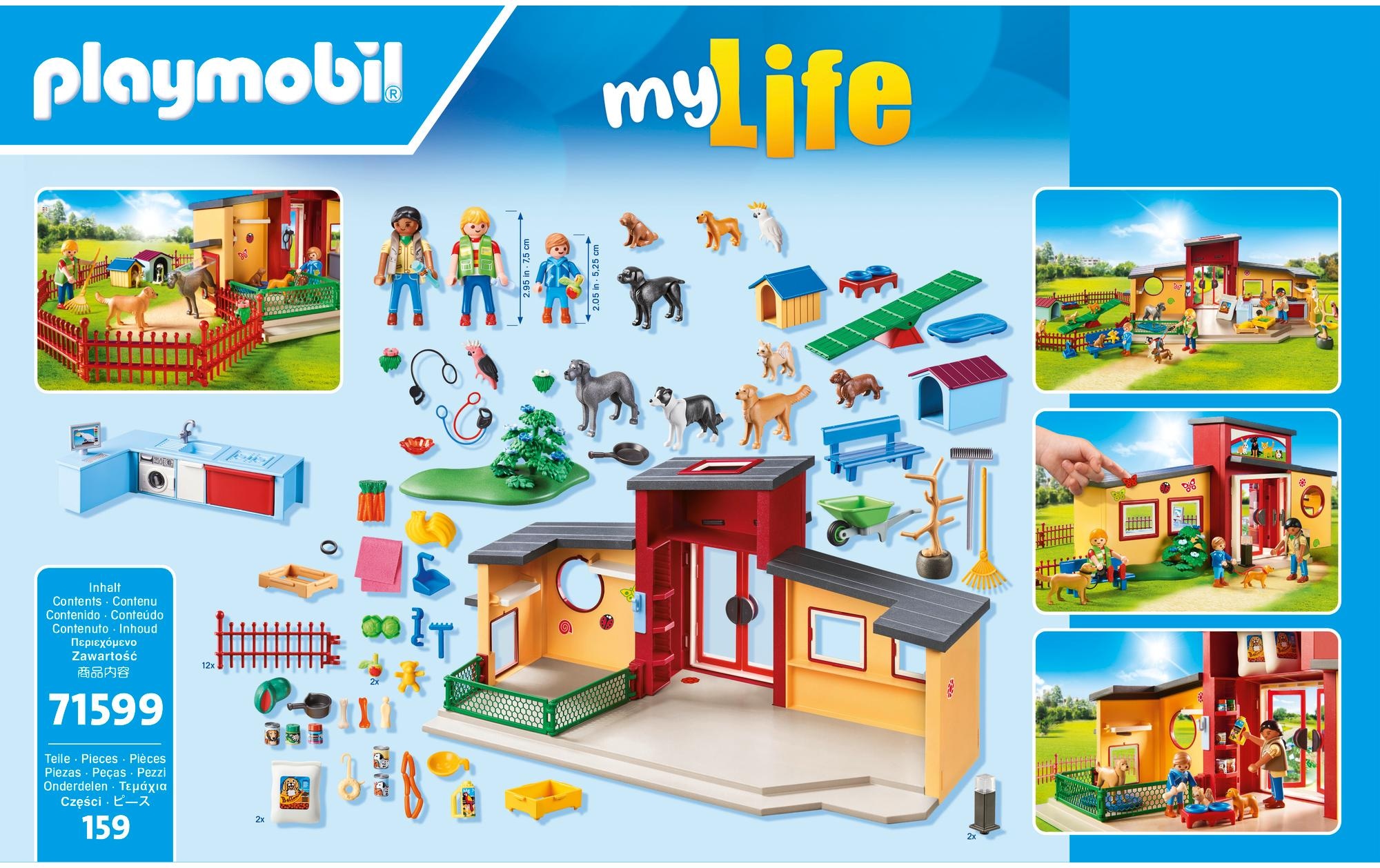 Playmobil® Spielbausteine »My Life Tierhotel Pfötchen 71599«, (72 St.)