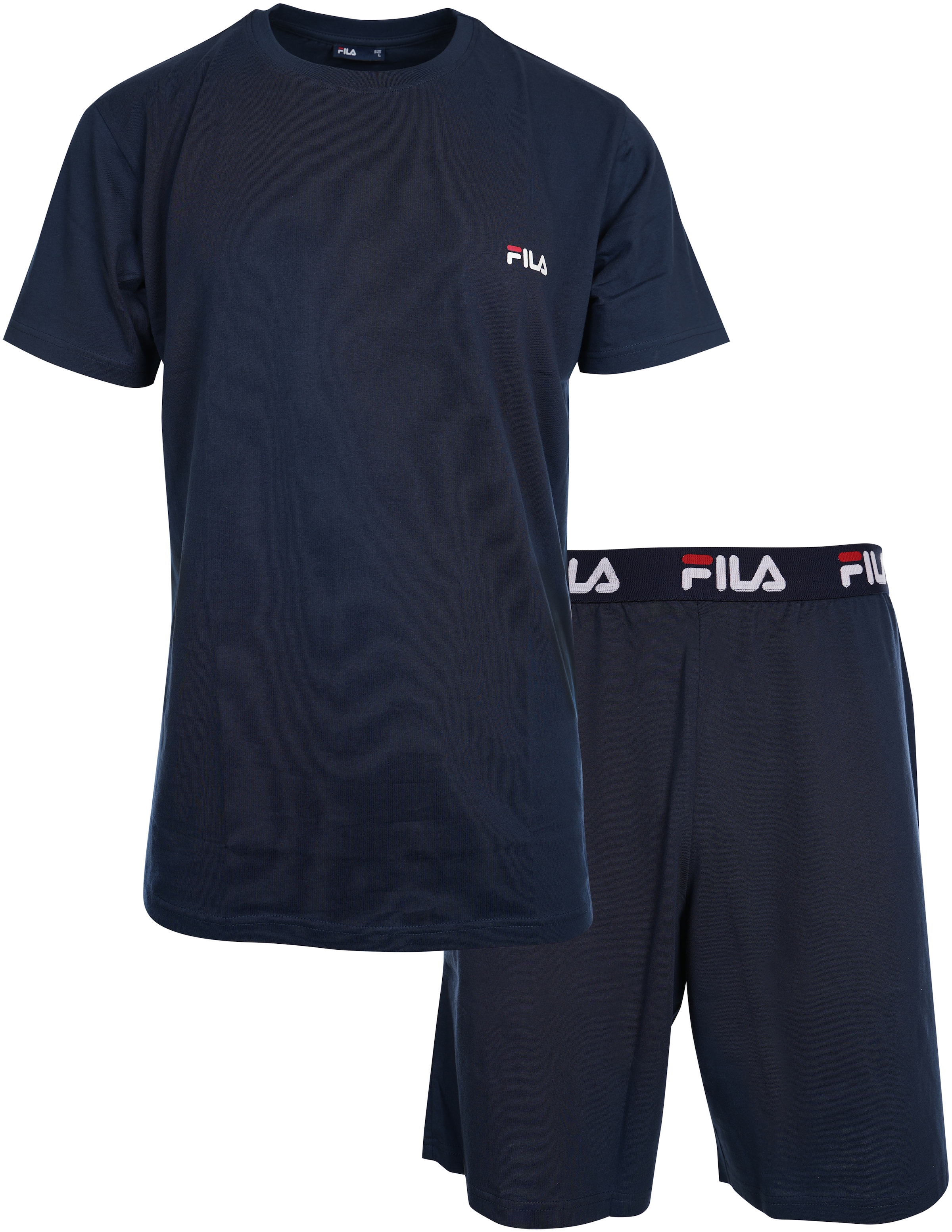 Shorty, (2 tlg., 2-tlg.), Hose mit elastischem Logobund und Kurzarmshirt