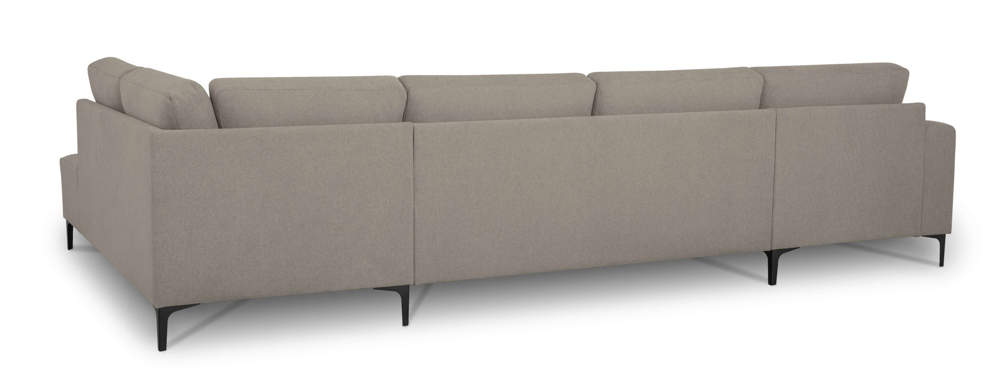 Home affaire Wohnlandschaft »Tournon U-Form, XXL Sofa, Breite 333 cm, Webstoff, Chenille«, Designsofa im nordischen Stil, Wellenunterfederung, Metallfüsse