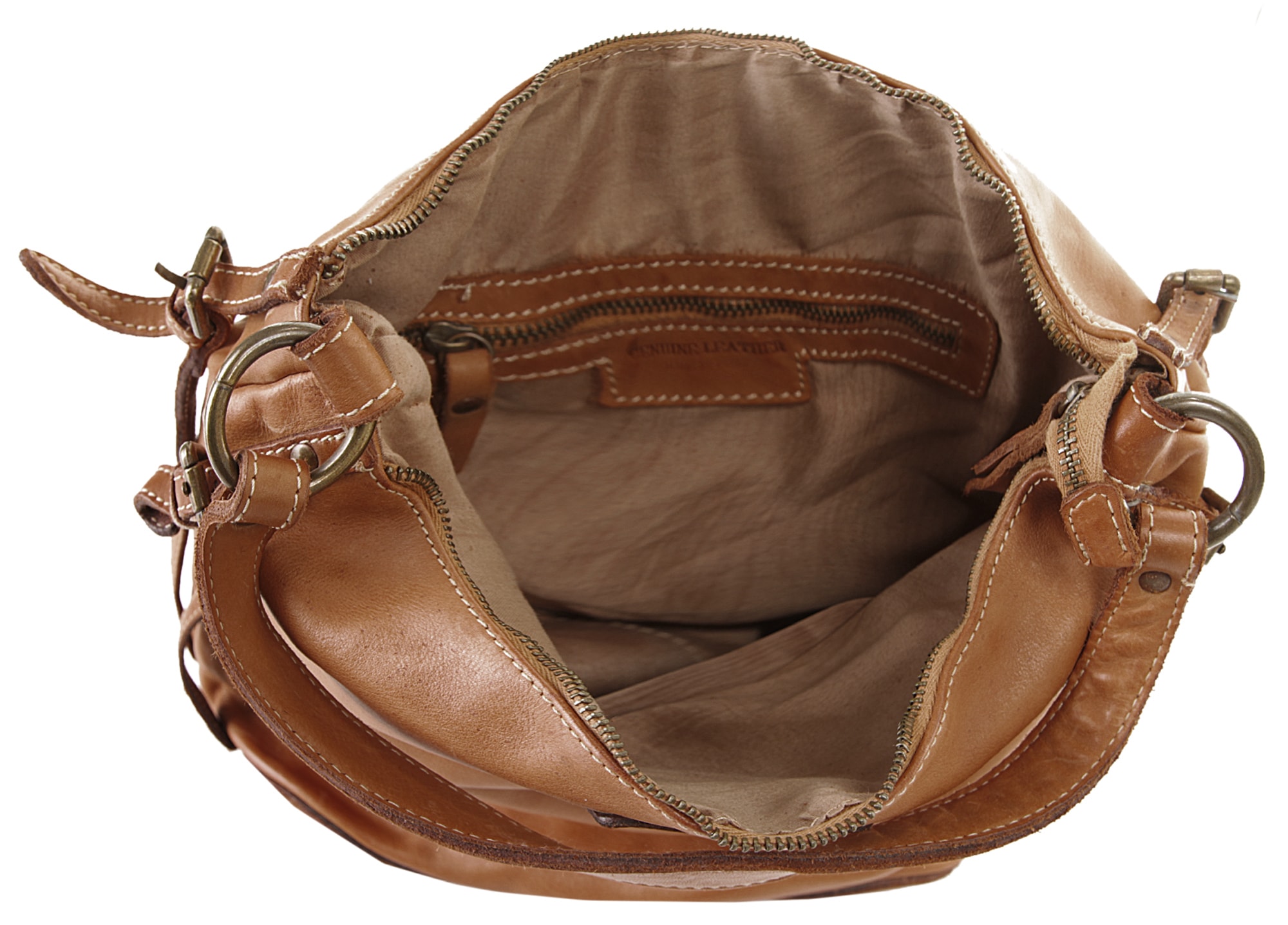 Cluty Umhängetasche, echt Leder, Made in Italy