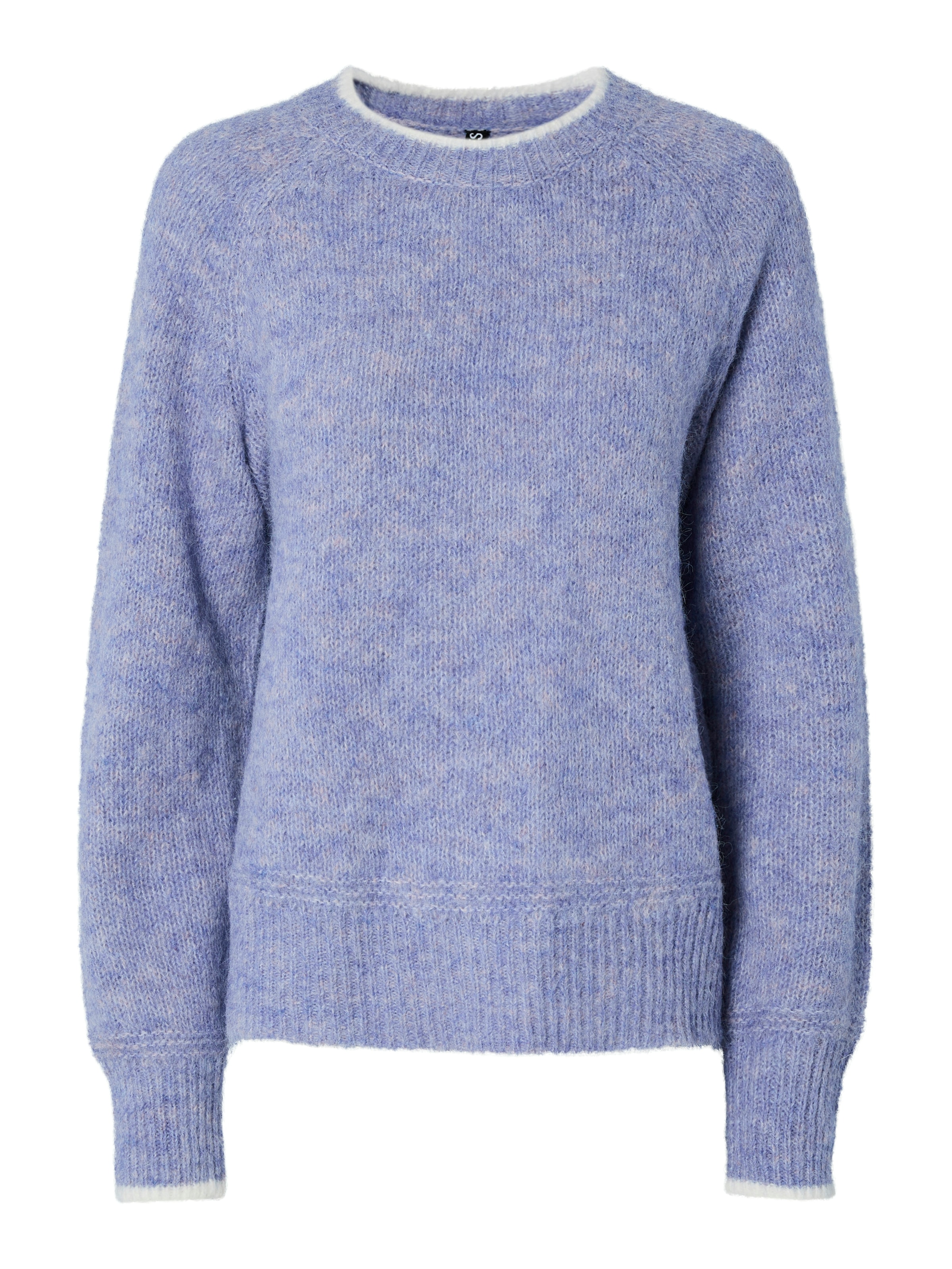 pieces Strickpullover »PCIVY LS O-NECK CONTRAST KNIT NOOS BC«