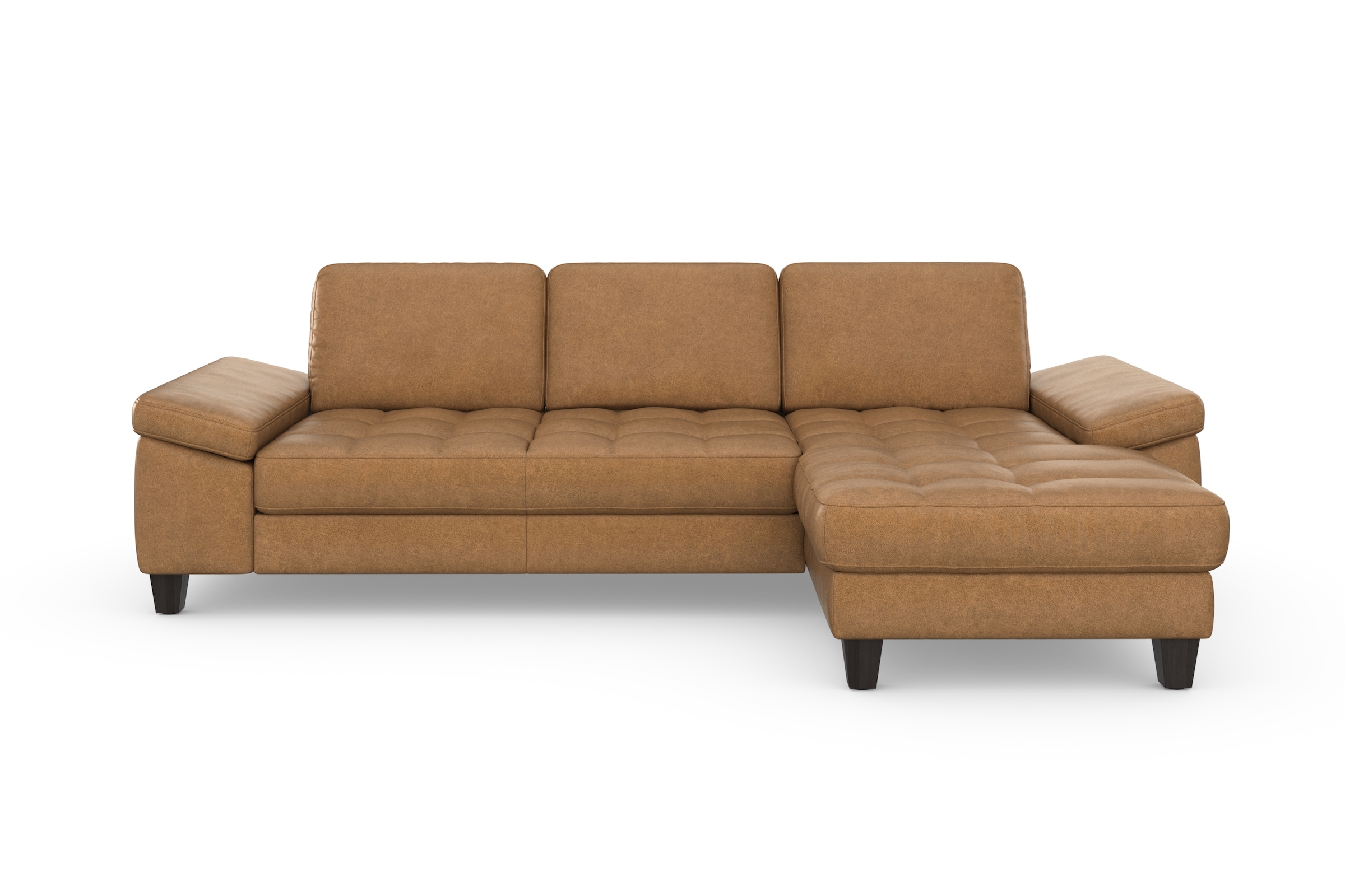 sit&more Ecksofa »Westham L-Form«, Recamiere, mit oder ohne Bettfunktion, Bettkasten, Füsse wengefarben