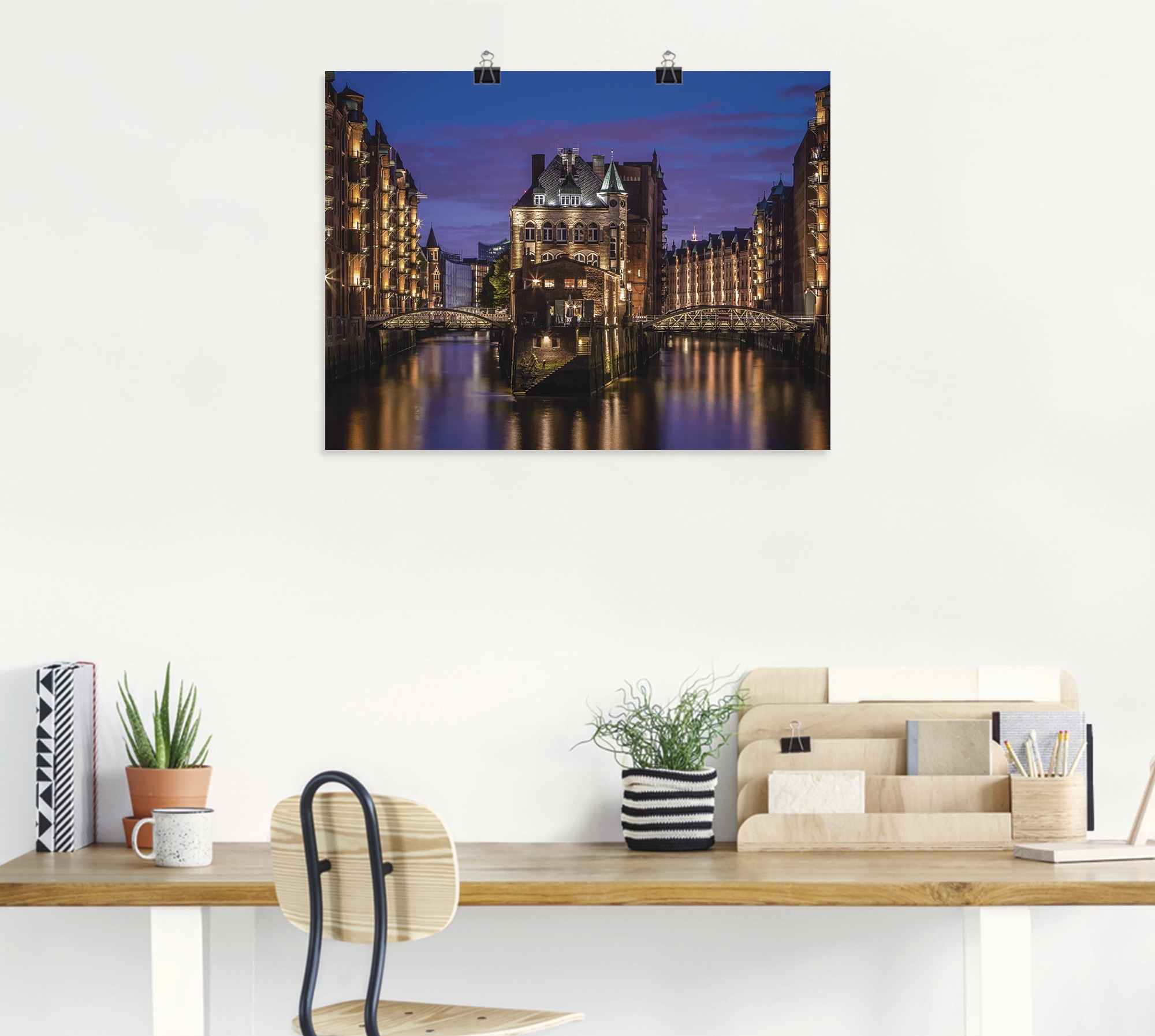Artland Wandbild »Wasserschloss Hamburg«, Deutschland, (1 St.), als Alubild, Leinwandbild, Wandaufkleber oder Poster in versch. Grössen