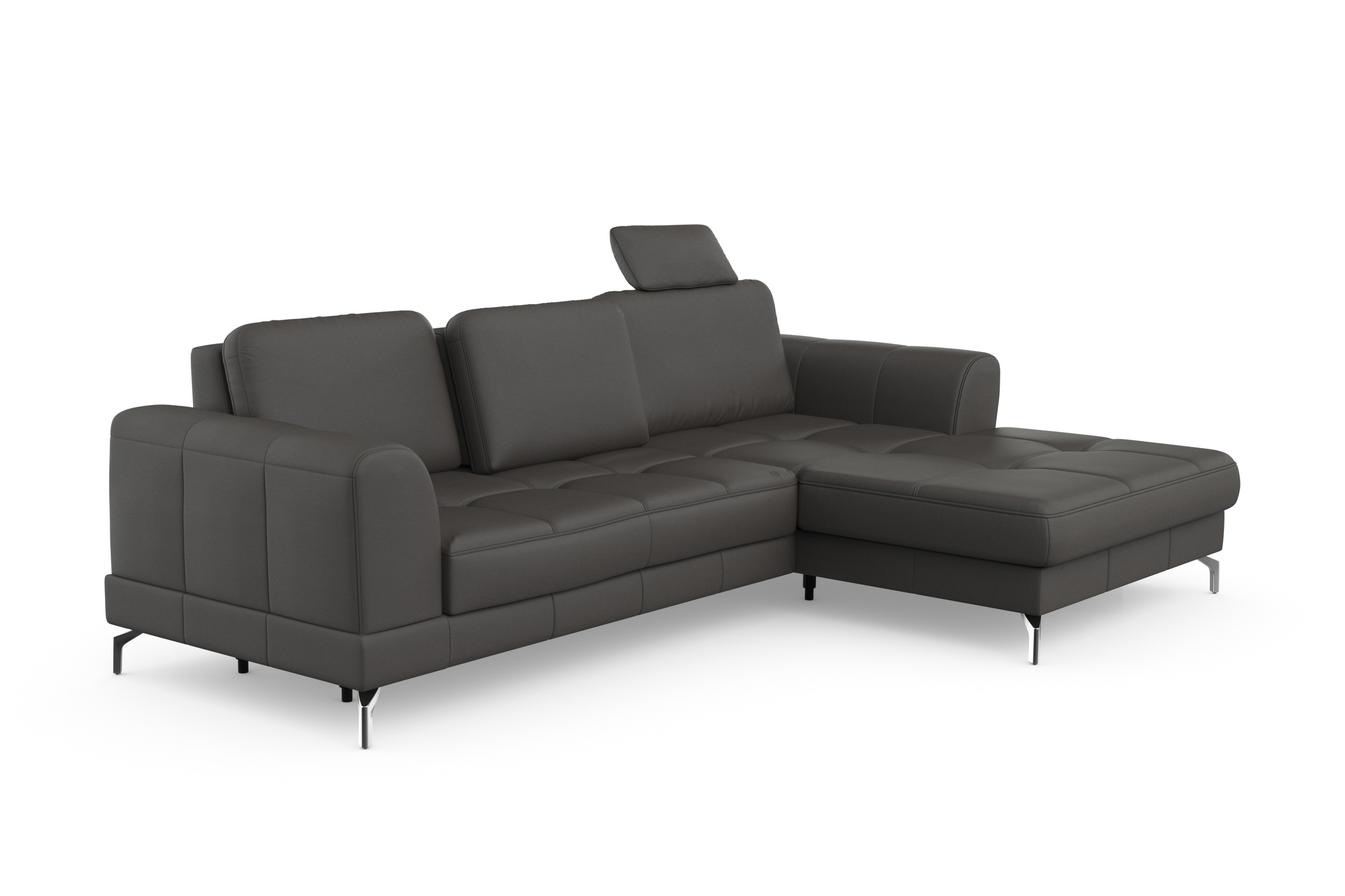 sit&more Ecksofa »Bendigo L-Form«, inklusive Sitztiefenverstellung, Bodenfreiheit 12 cm, in 2 Fussfarben