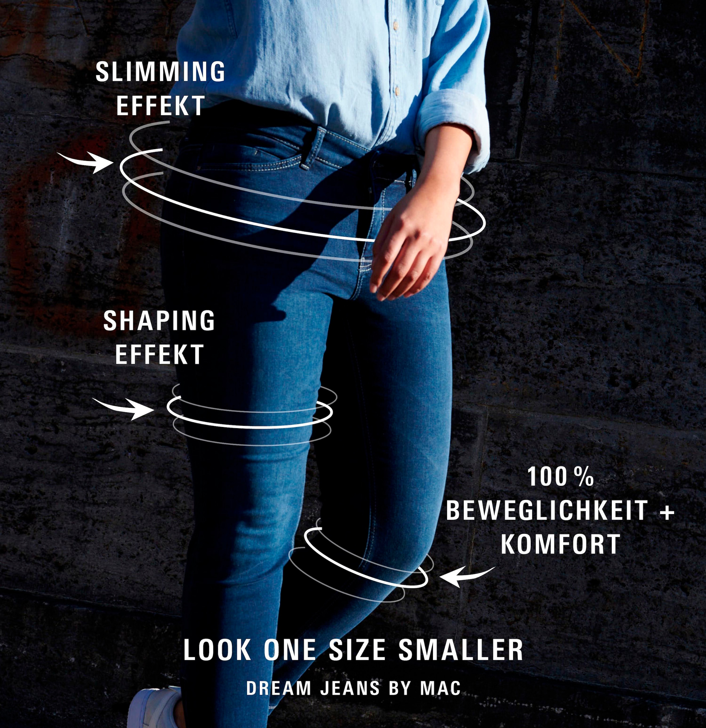 MAC Skinny-fit-Jeans »Dream Skinny«, in hochelastische Qualität für den perfekten Sitz