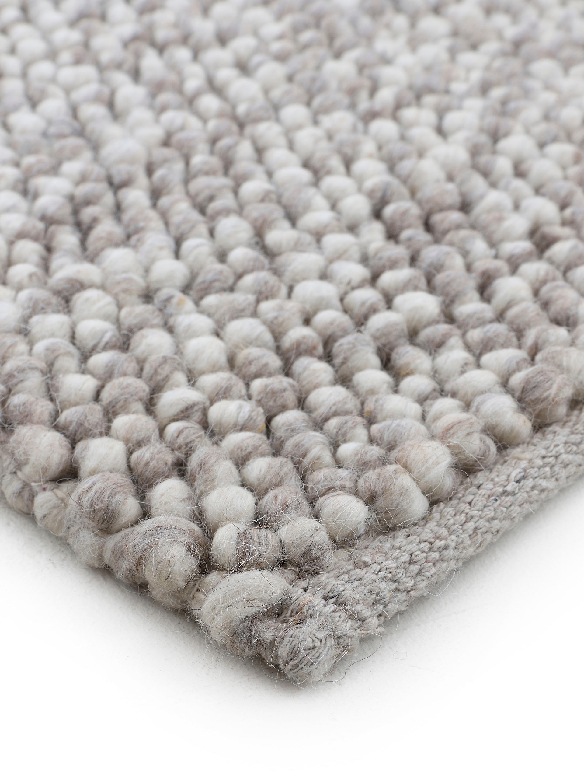 carpetfine Teppich »Calo«, rund, 16 mm Höhe, Handweb Teppich, Uni-Farben, meliert, handgewebt, 70% Wolle