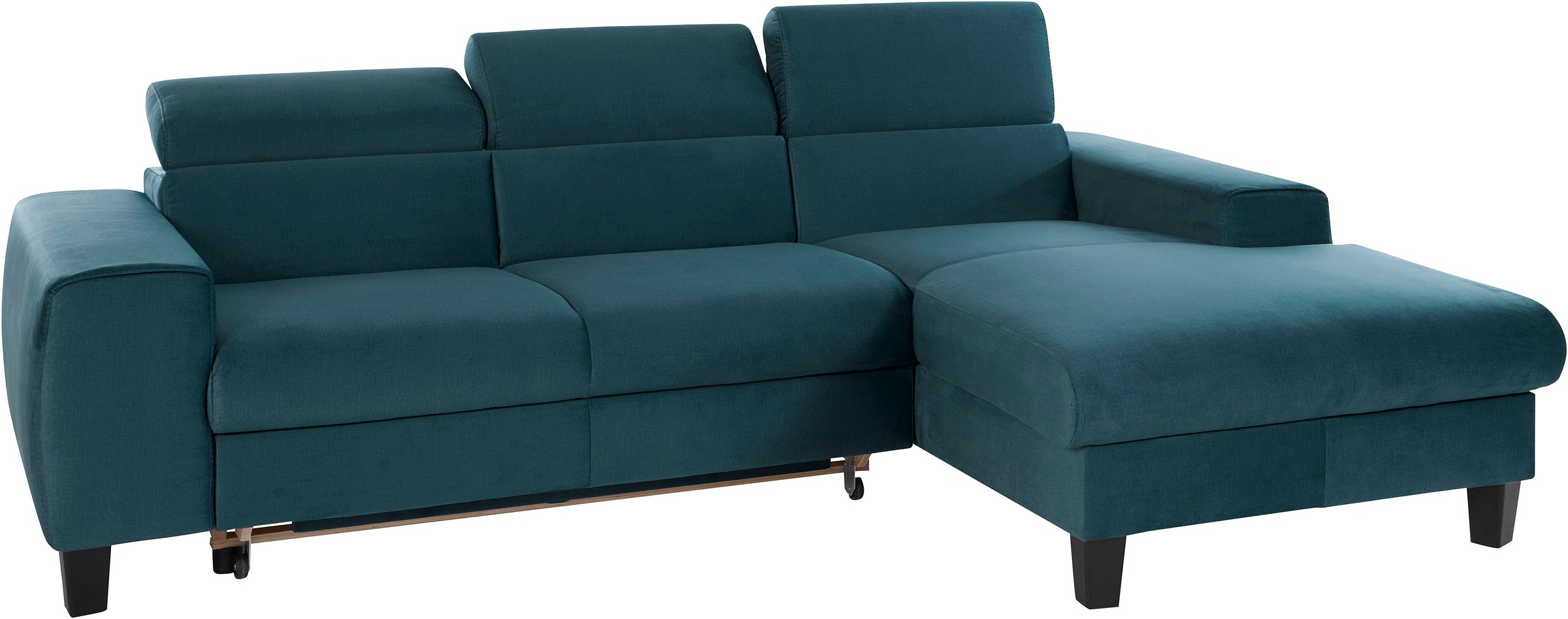 COTTA Ecksofa »Morven L-Form mit Kopfteilverstellung«, wahlweise mit Bettfunktion, Bettkasten & Wireless-Charger