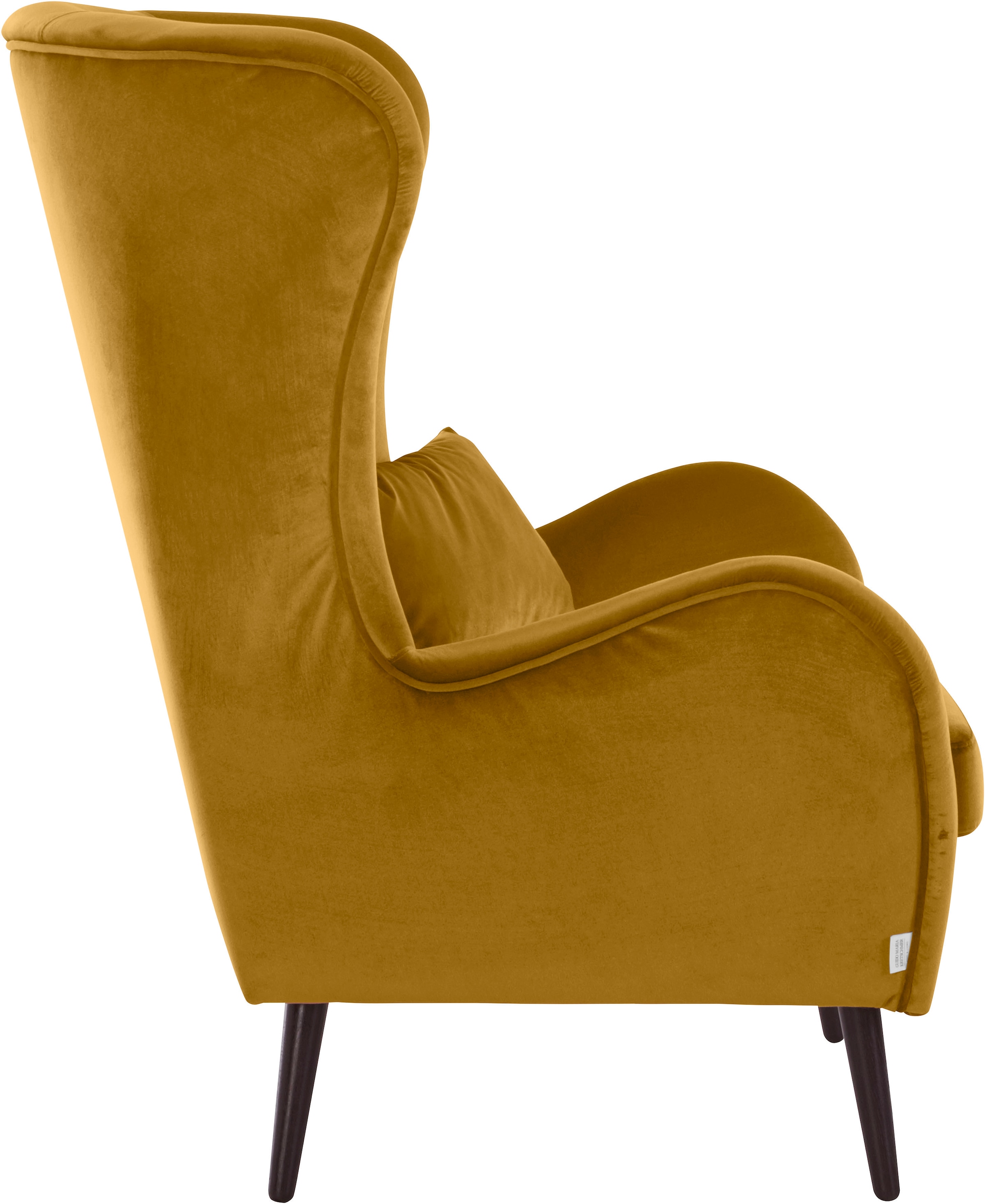 Guido Maria Kretschmer Home&Living Sessel »Salla auch in Fellimitat und Feincord, viele Bezugsarten, Ohrensessel«, wahlweise mit oder ohne Hocker; grosser Sessel: Masse B/T/H: 78/94/118cm