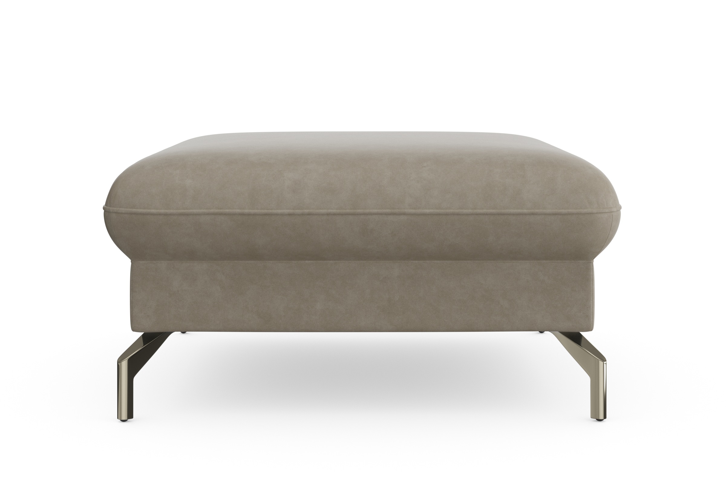 sit&more Hocker »Fashion«, inklusive Federkern, mit satinierten Nickelfüssen