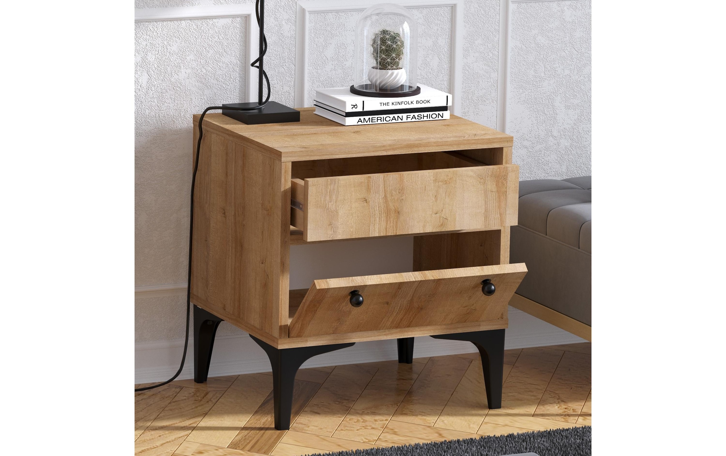 WOODY FASHION Nachttisch »Orabella 45 x 51 cm«