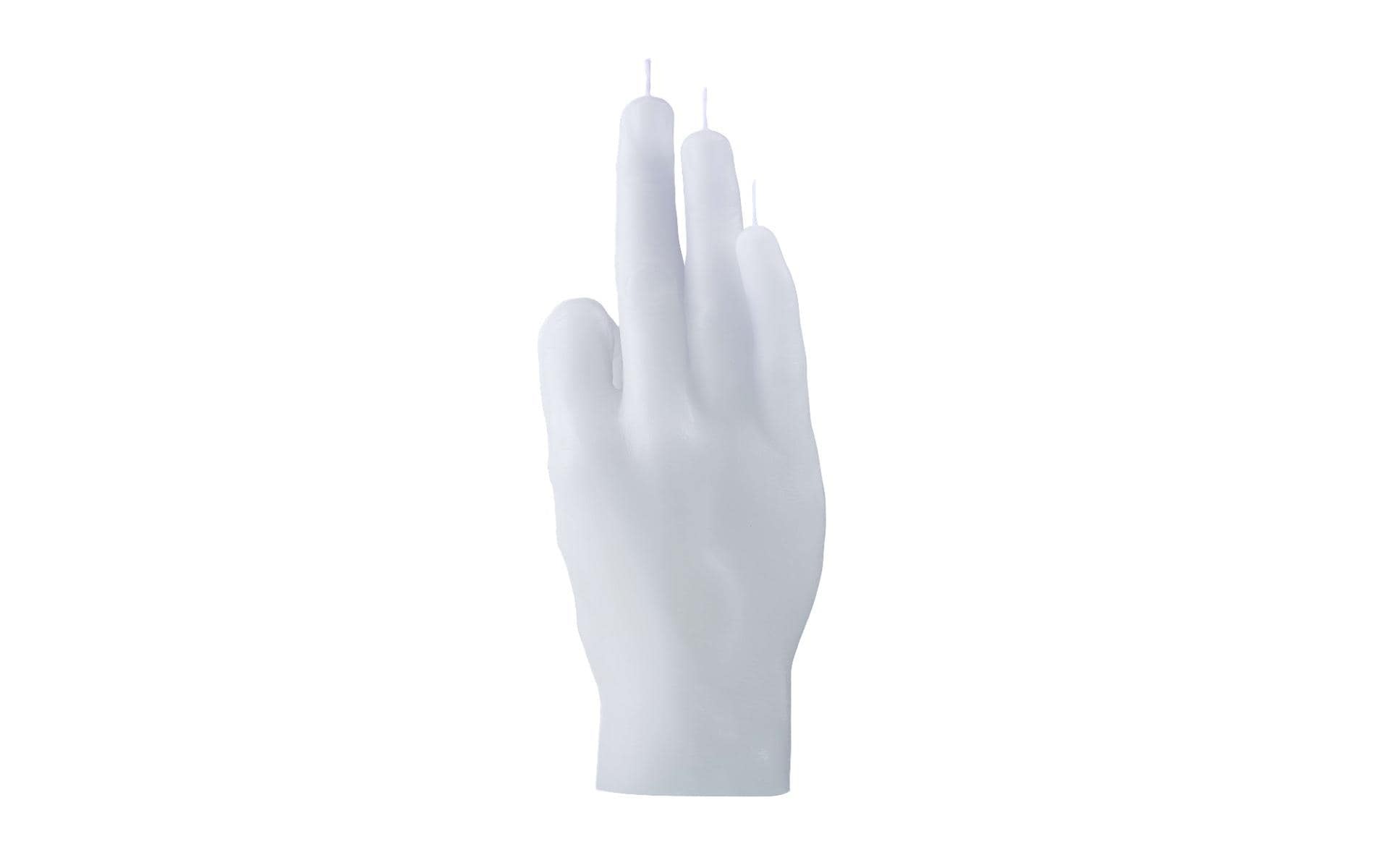 Formkerze »Mandatus Candle Hand OK,«