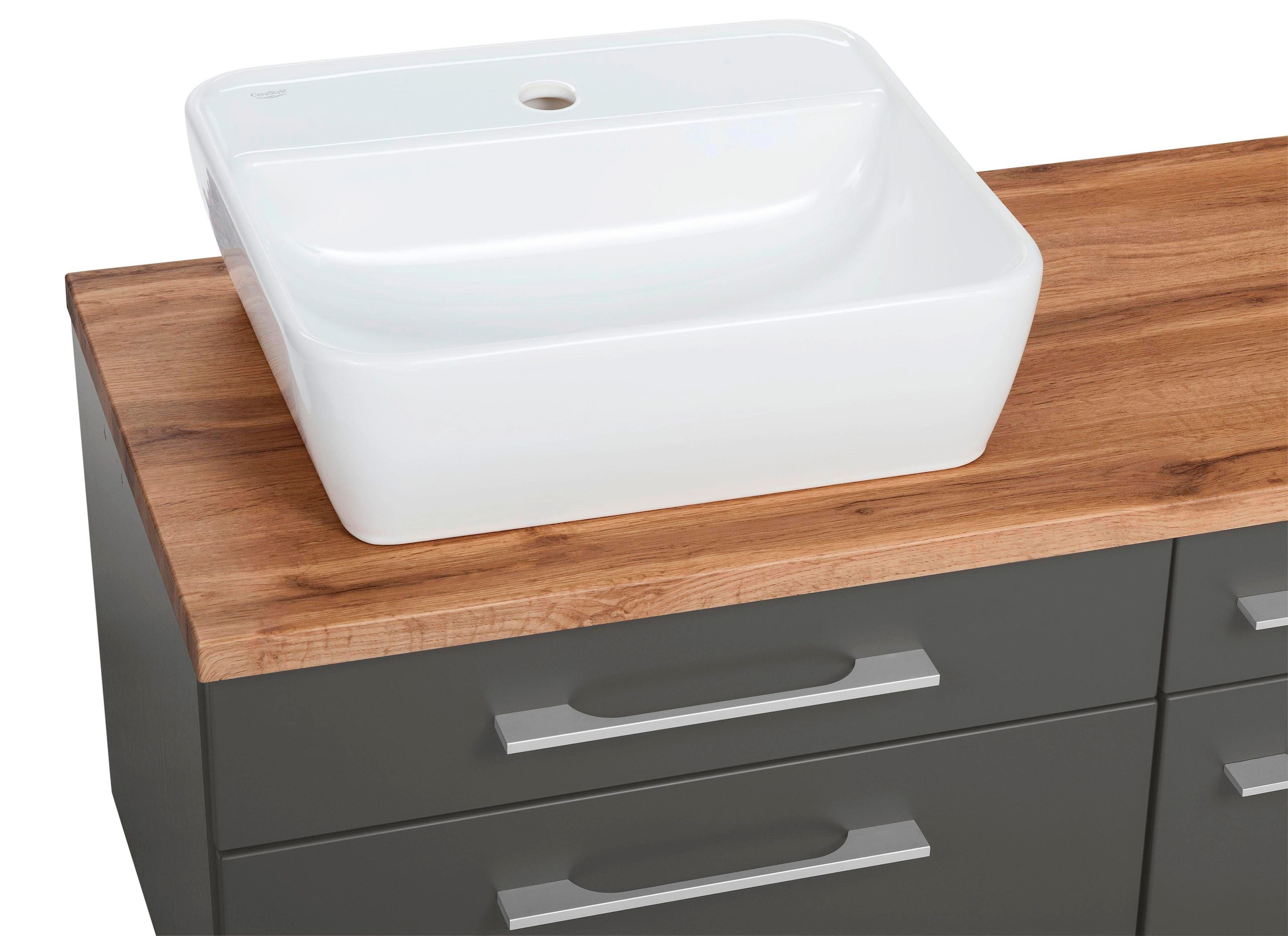 welltime Waschbeckenunterschrank »Davos«, Badmöbel, Waschtisch inkl. Waschbecken, Breite 90 cm