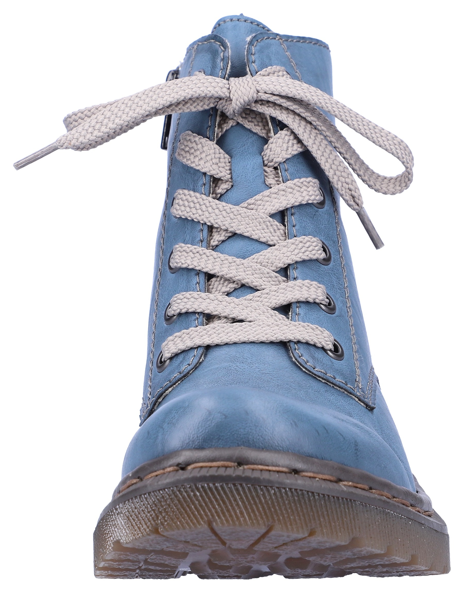 Rieker Schnürboots, Schnürstiefelette, Blockabsatz, mit Logoprägung