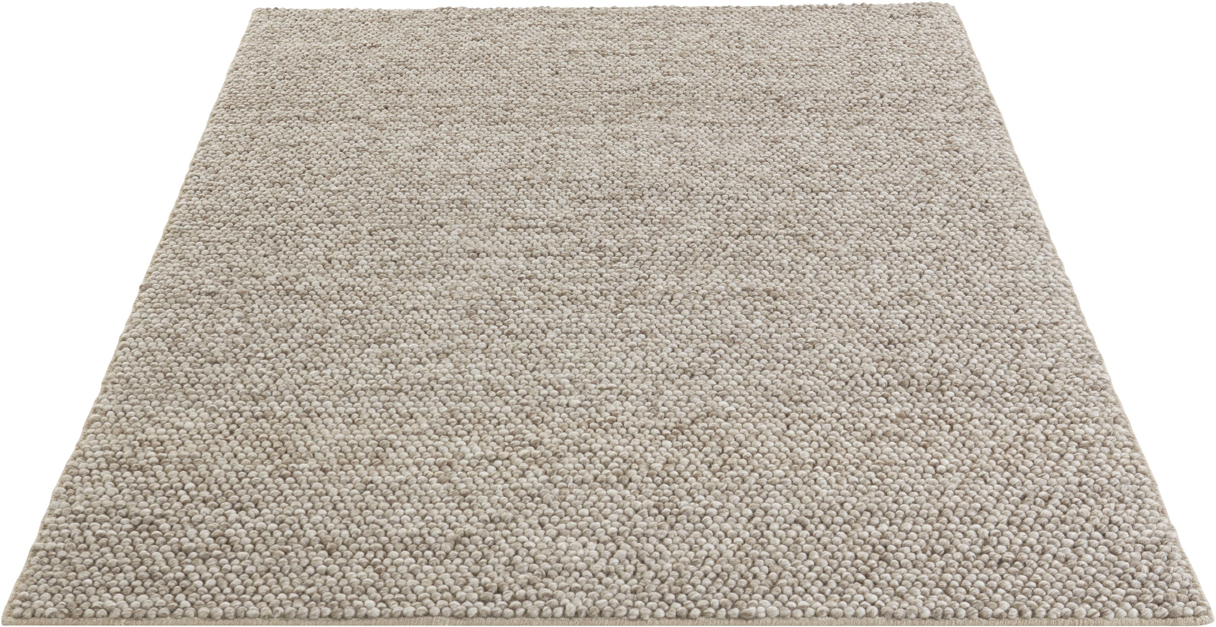 LeGer Home by Lena Gercke Wollteppich "Ainhoa, handgewebt, Wolle" rechteckig 12 mm Höhe einfarbig, Wolle, Teppich, Wohnzimmer, Schlafzimmer, Esszimmer