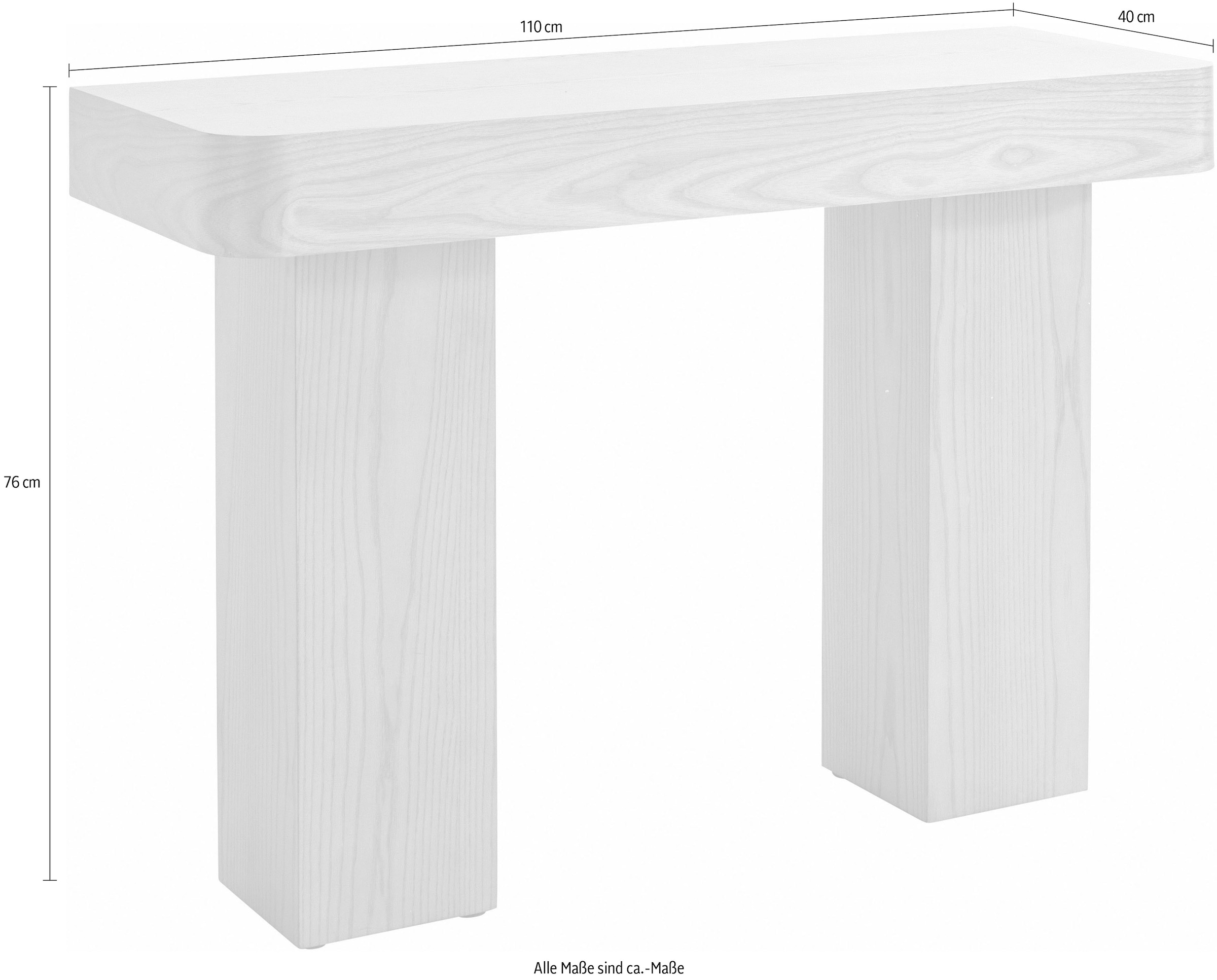 LeGer Home by Lena Gercke Konsolentisch »Selmia«, massiv, in heller Holzoptik, robust, Breite 110 cm