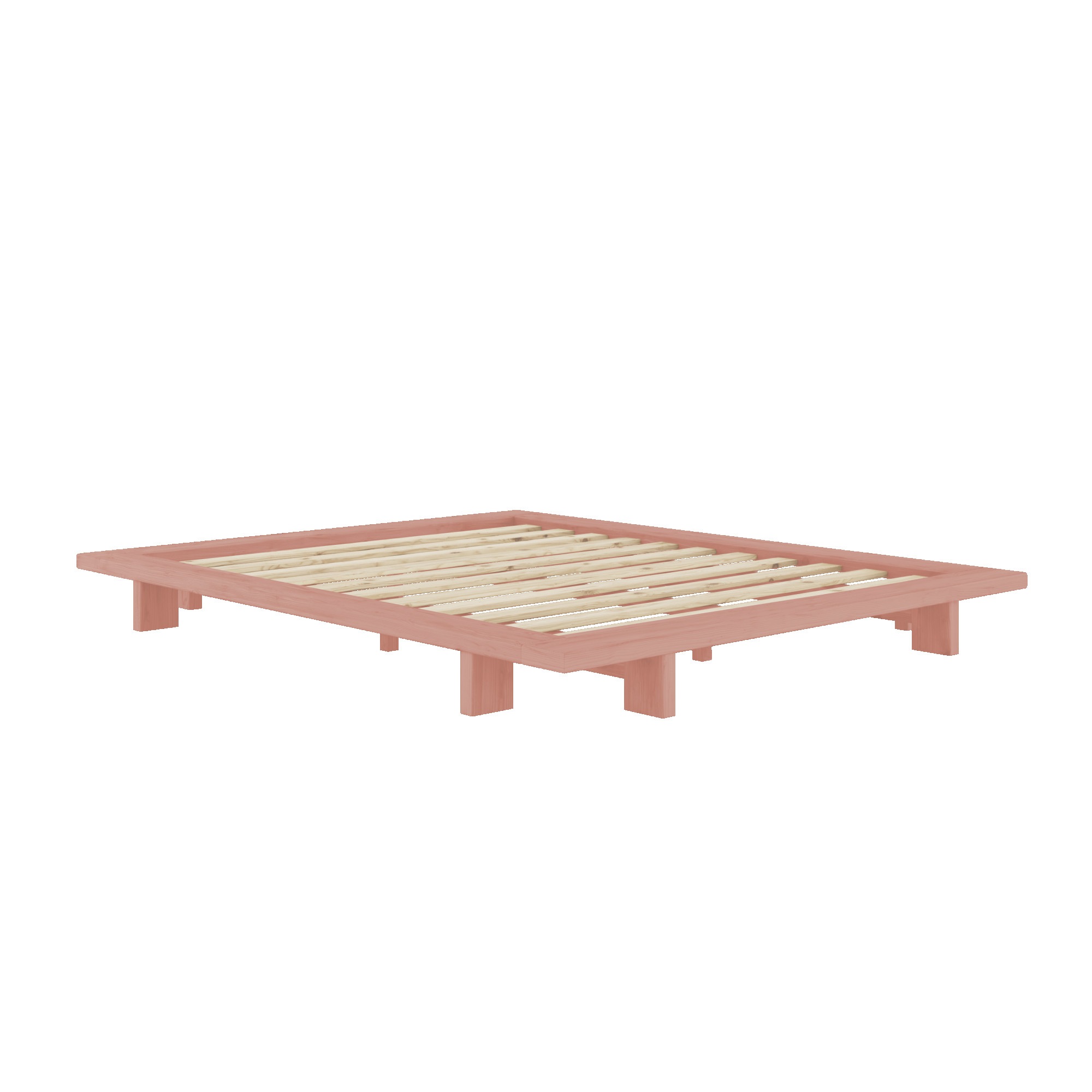 Karup Design Bettgestell »JAPAN BED Bodenbett, Holzrahmen, Futonbett, Holzbett«, Massivholzbett aus Kiefer massiv, ohne Kopfteil