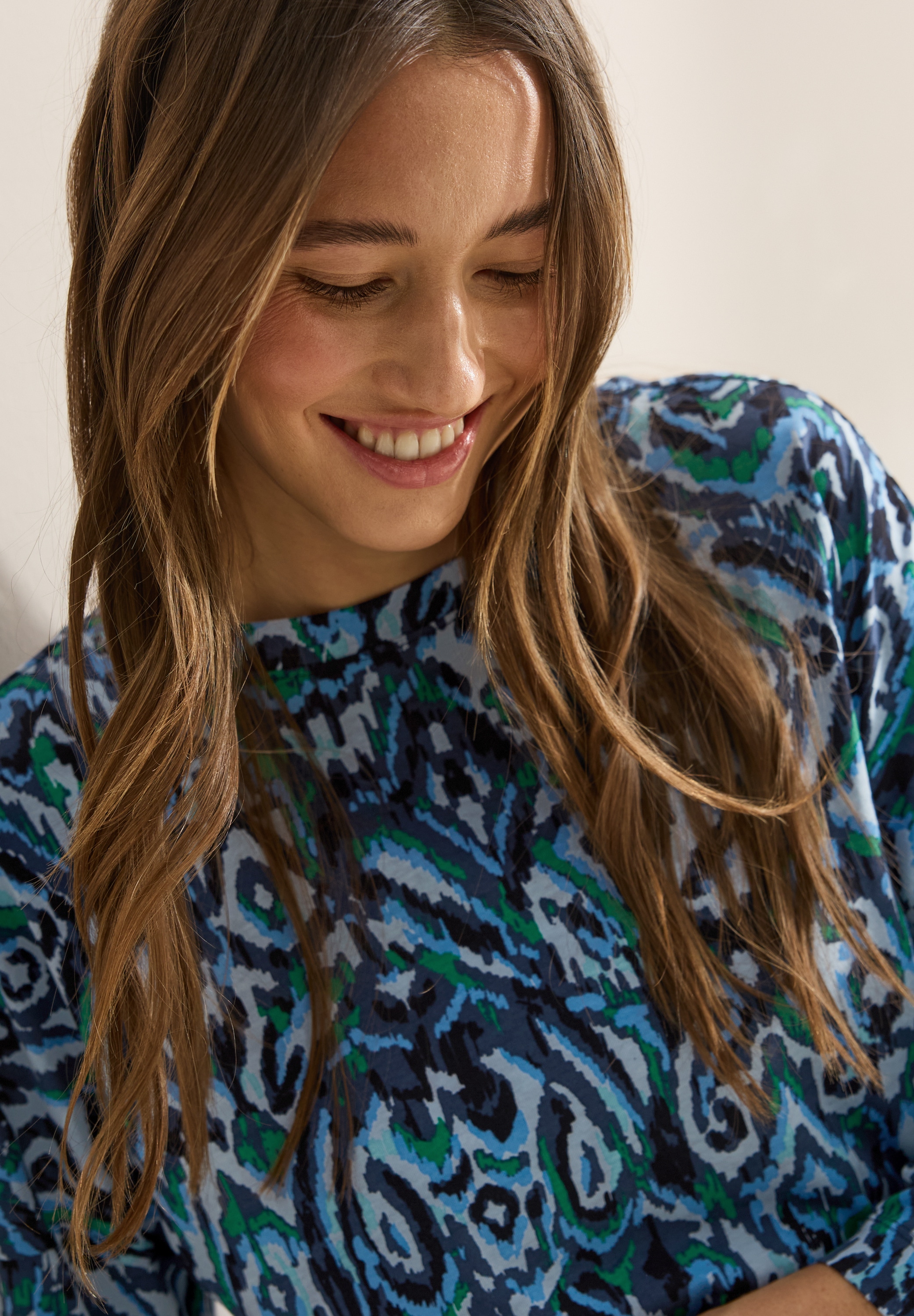 Cecil 3/4-Arm-Shirt, mit All-Over Print