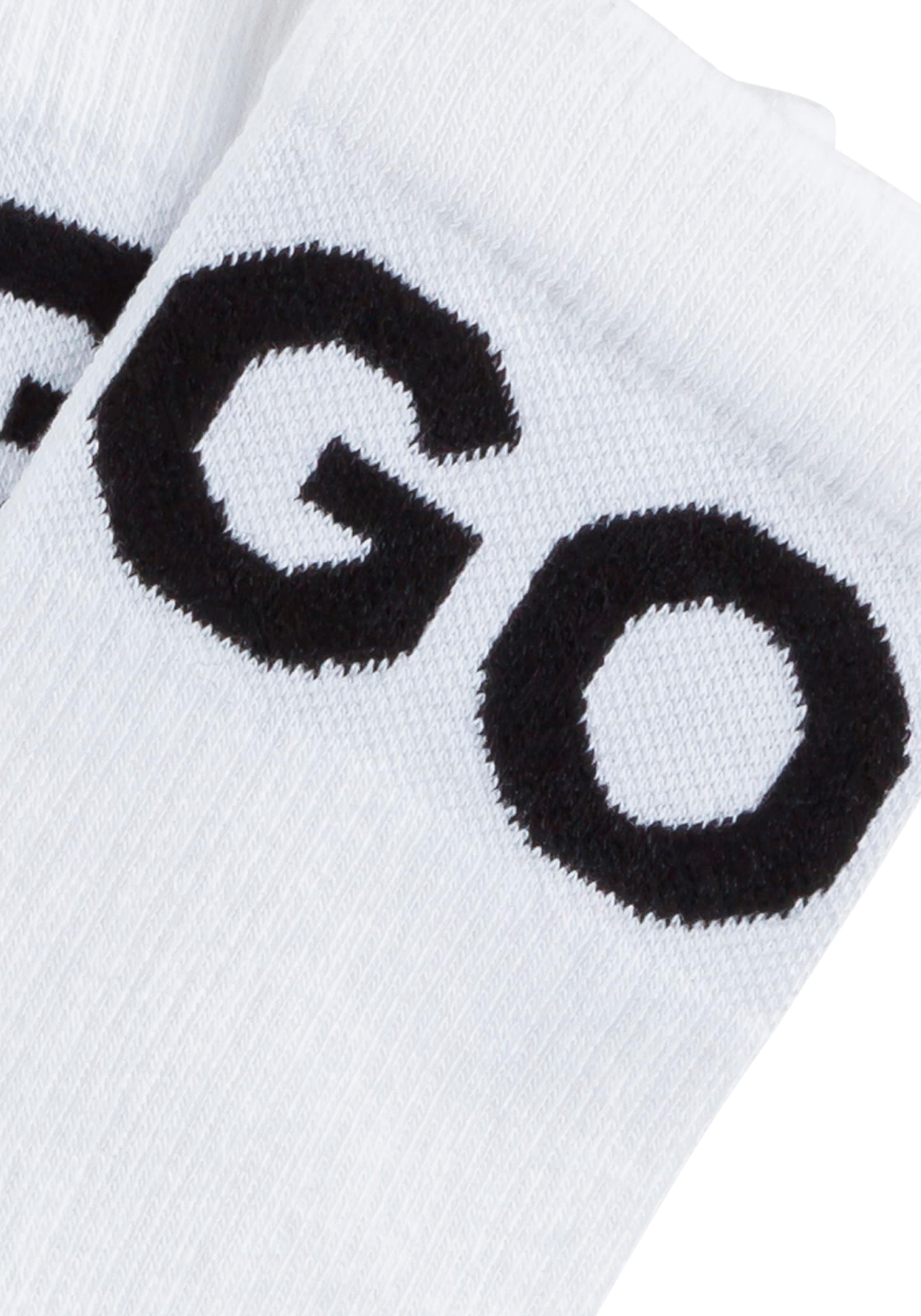 HUGO Underwear Freizeitsocken »3P QS ICONIC CC 1«, (Packung, 3 Paar, 3er), mit HUGO Logostickerei in Kontrastfarbe