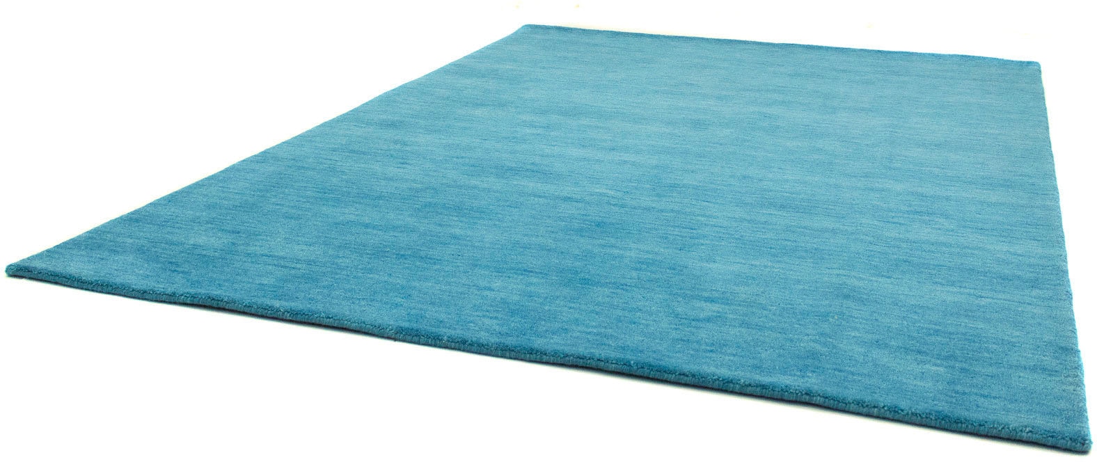 morgenland Wollteppich »Uni - Gabbeh Teppich - Softy«, rechteckig, 1,6 mm Höhe, Gabbeh Optik, Uni Farben, reine Wolle, sehr weicher Flor, Wohnzimmer
