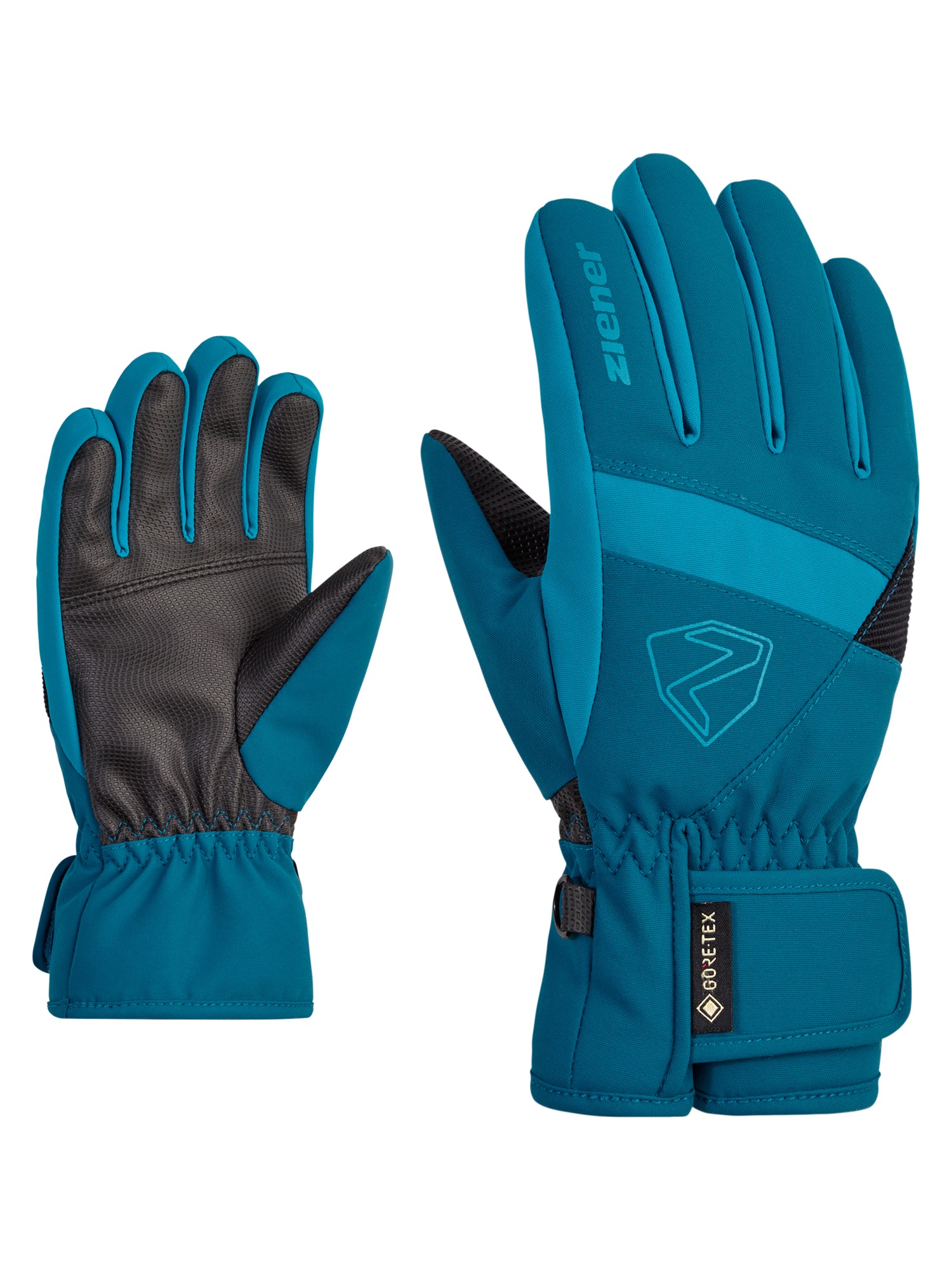 Ziener, Unisex, »LEIF GTX«, dunkeltürkis, 3, moderner, sportlicher Kinderskihandschuh