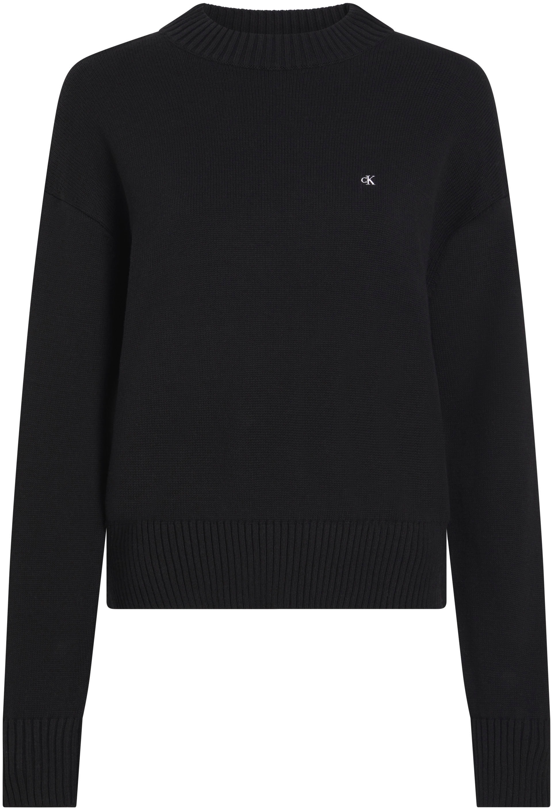 Calvin Klein Jeans Rundhalspullover »MONOGRAM EMBRO CREWNECK SWEATER«, mit Logostickerei