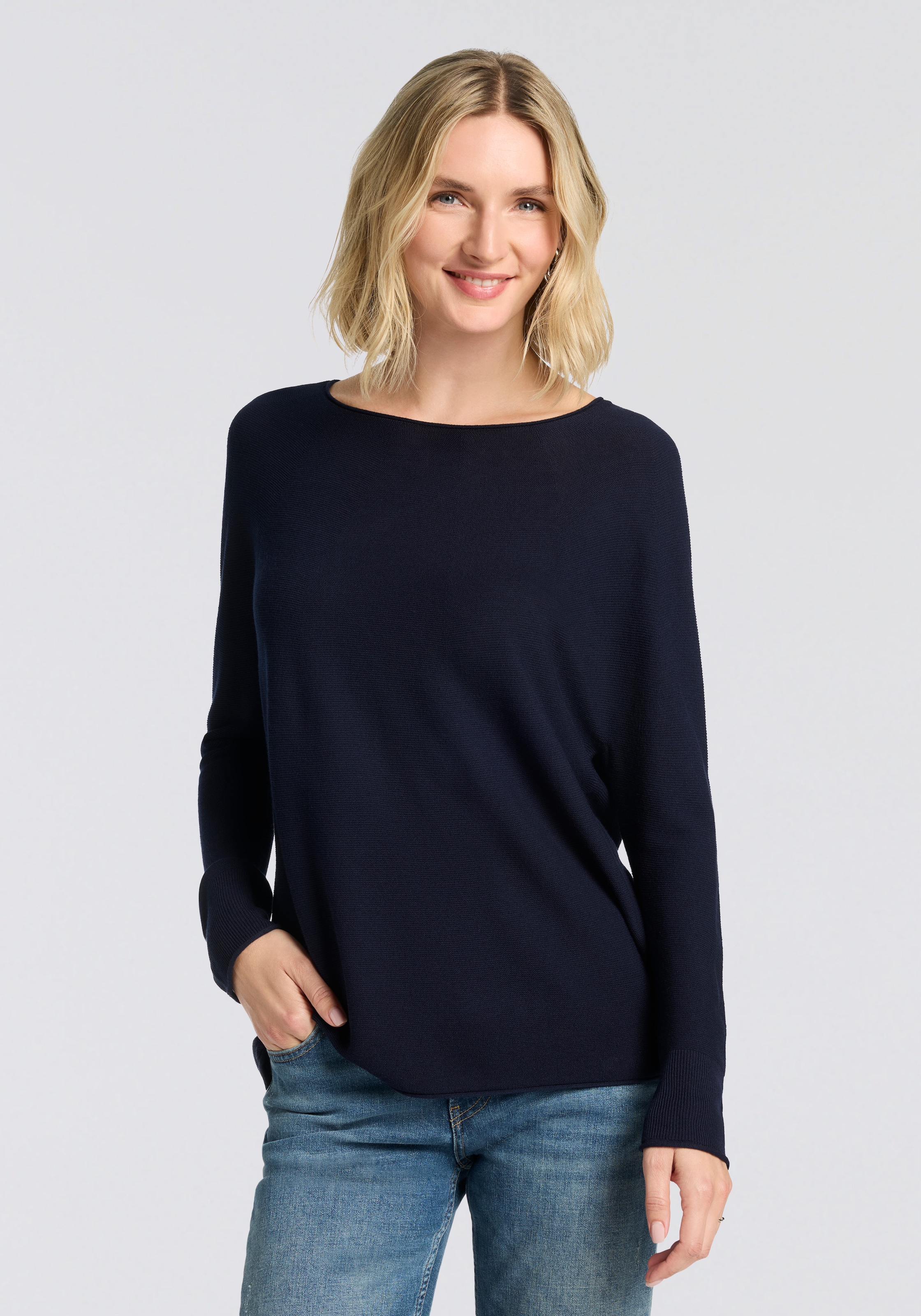 BOSS ORANGE Strickpullover »Falandrana Premium Damenmode« im Materialmix mit Kaschmir-Anteil