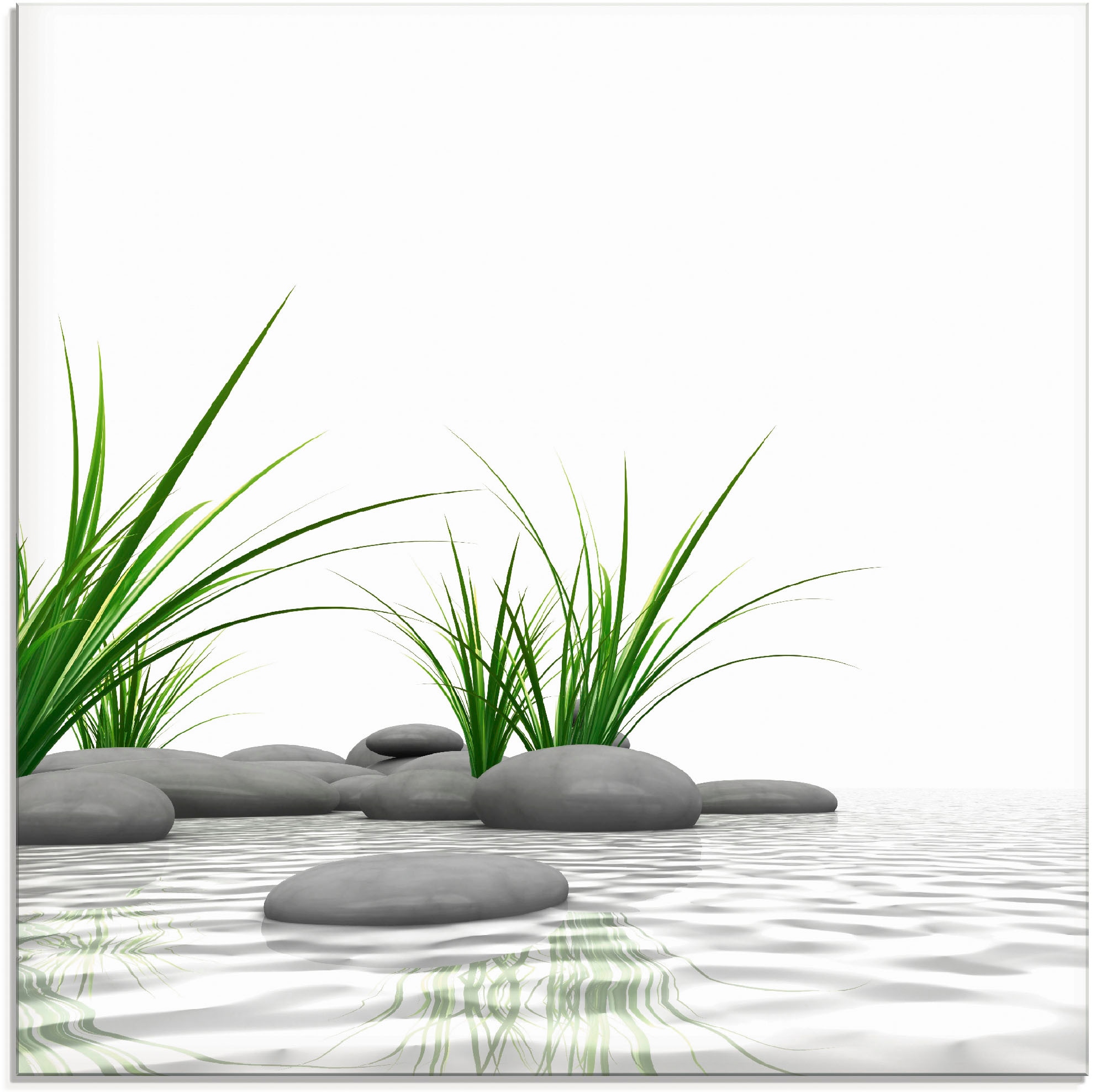 Artland Glasbild »3D Steine«, Zen, (1 St.), in verschiedenen Grössen