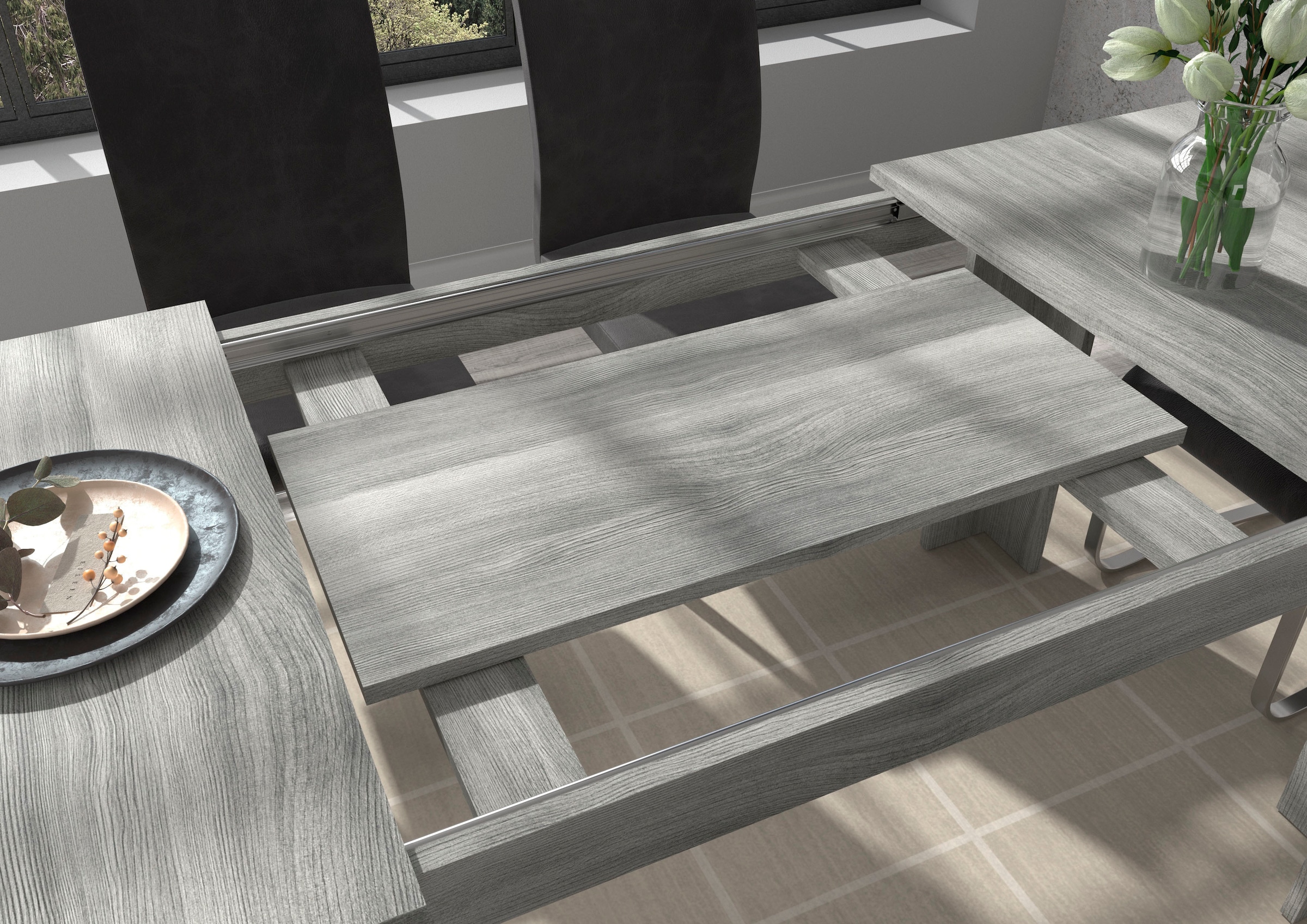 INOSIGN Esstisch »Kalmar, rechteckig, 160 cm ausziehbar auf 200 cm, inkl. Einlegeplatte«, Esszimmertisch, Tisch, Küchentisch, dining table