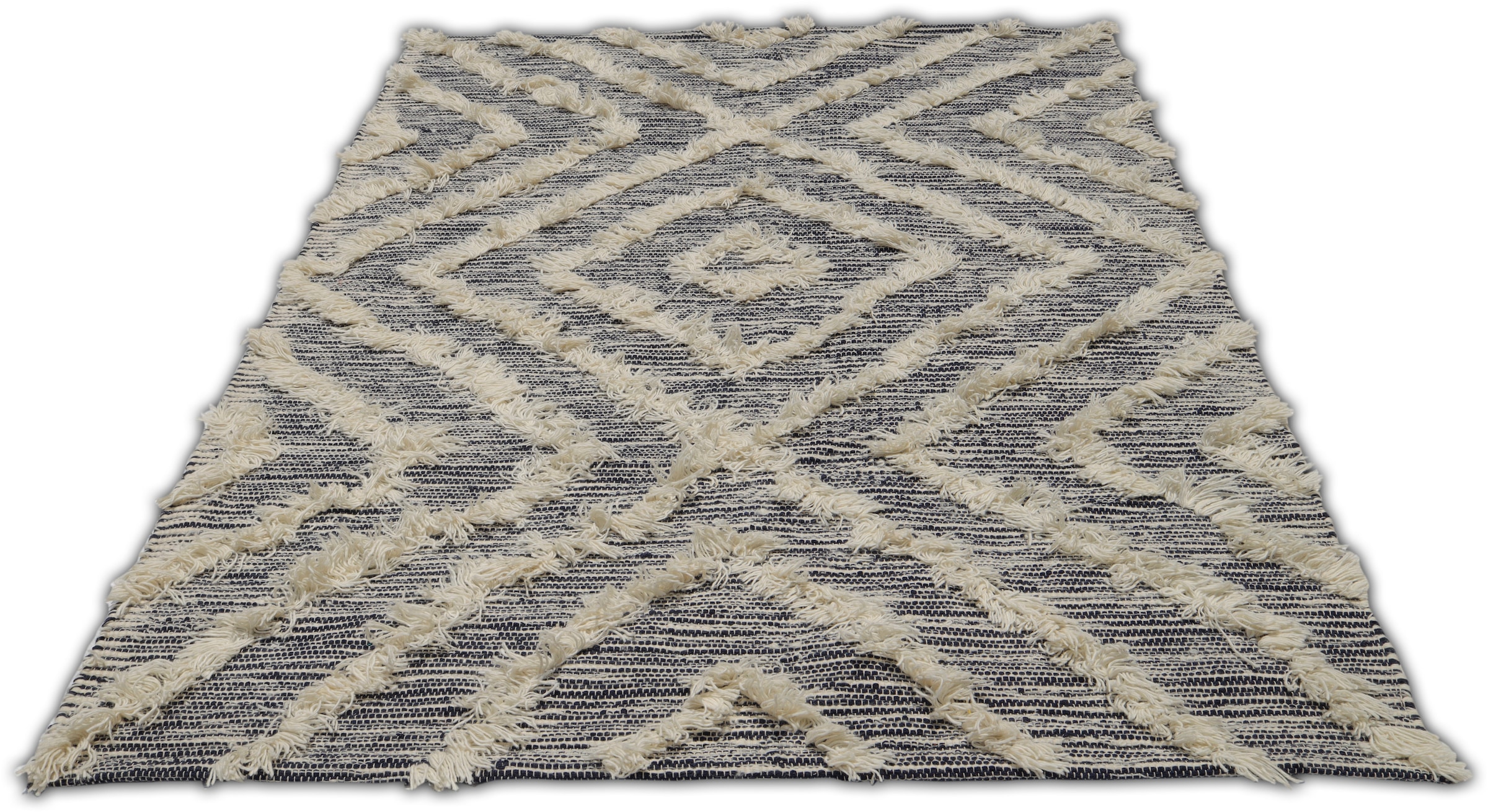 my home Teppich »Kanja«, rechteckig, weiche bestellen Rauten-Design | Look, Berber-Optik, online Haptik, Jelmoli-Versand Boho