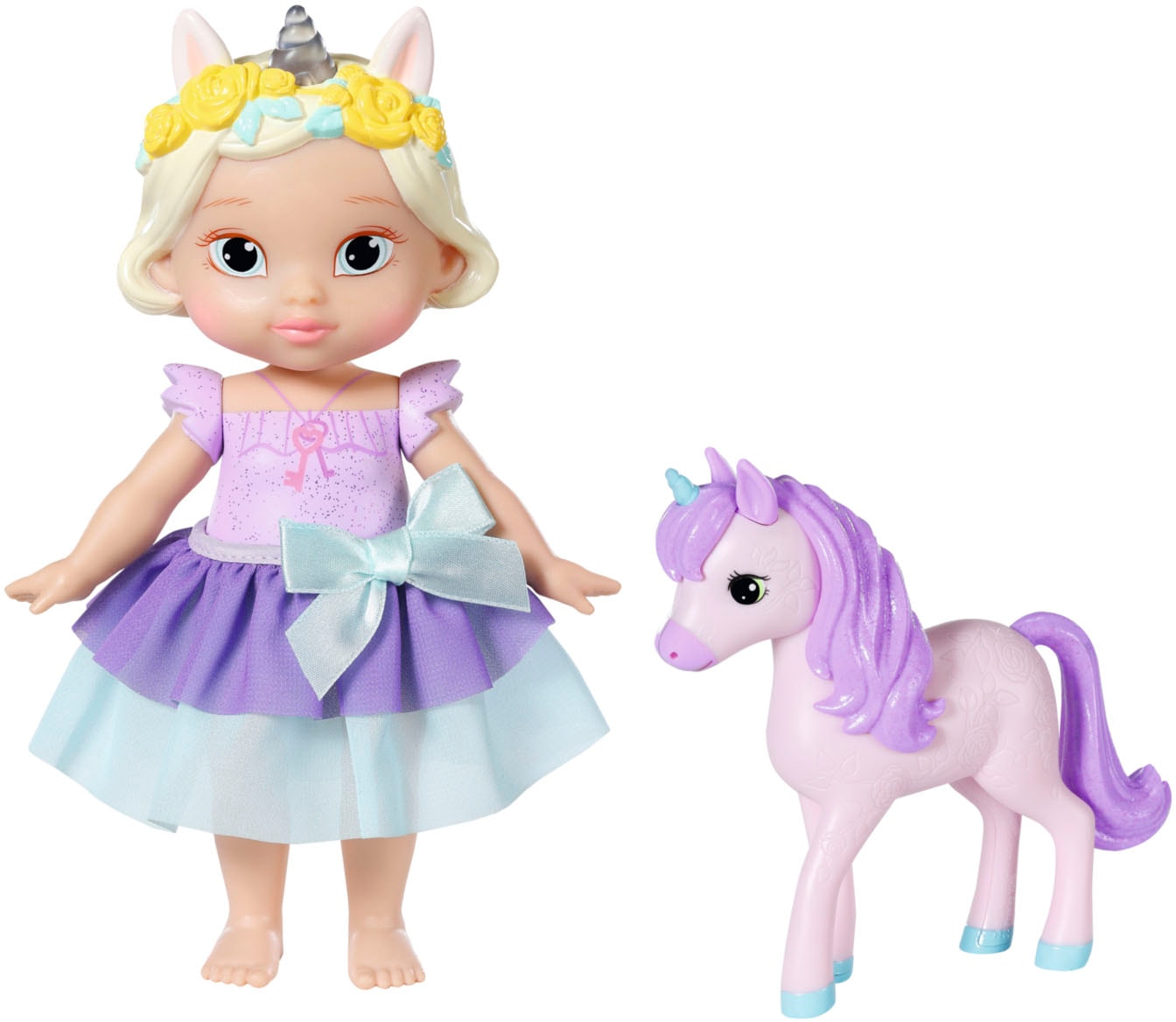 Baby Born Stehpuppe »Storybook Prinzessin Bella, 18 cm«, mit Einhorn und Lichteffekten